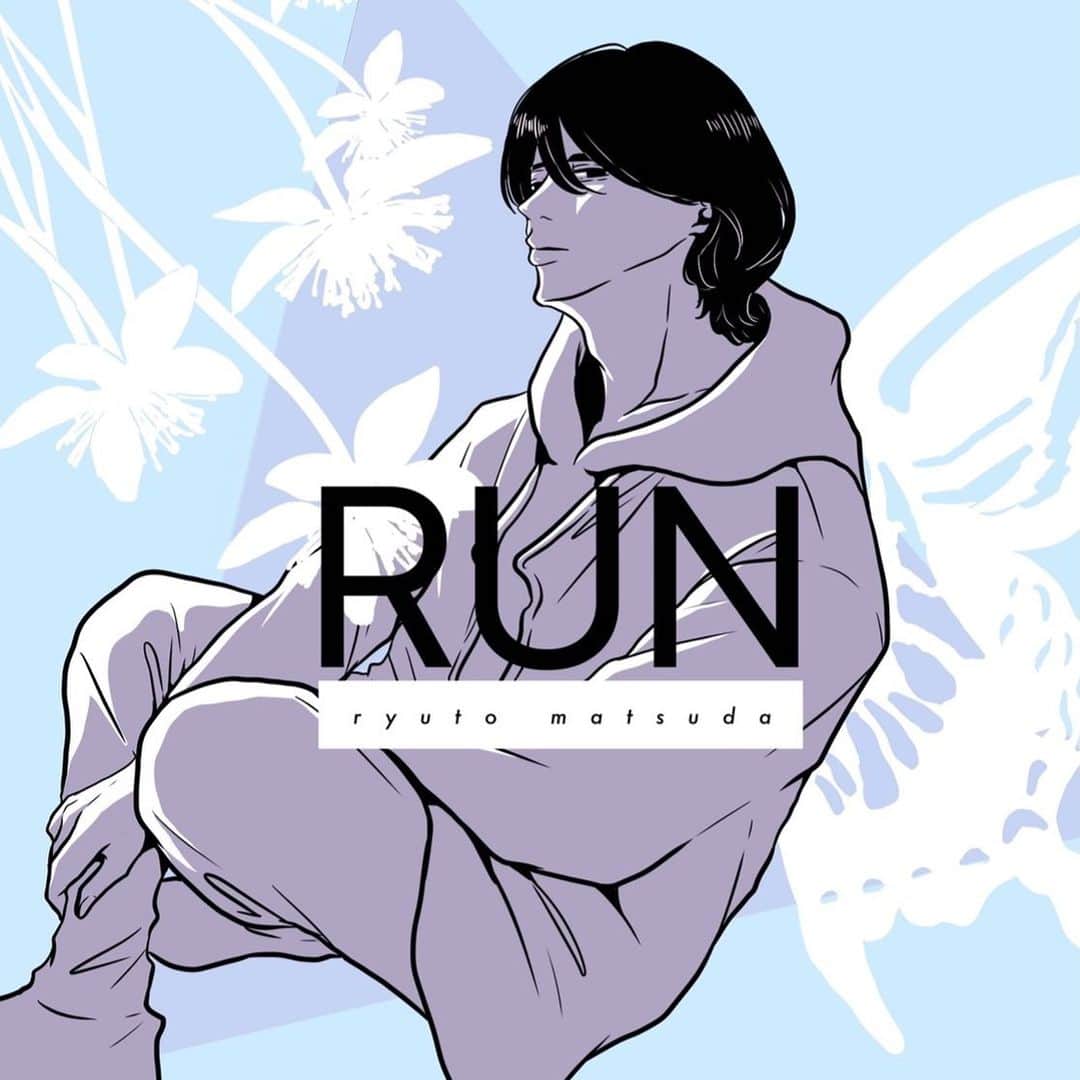 masuda mikuのインスタグラム：「【artworks】  松田琉冬( @nerdboy_r.jp ) 1st Single『RUN』のジャケットを担当しました。 2021.02.15(MON)より配信スタートしております！よろしくお願いします。  🎧 big-up.style/vB38EoeCMp 　 @nerdboy_r.jp @yackle_yyy  @00motion_info」
