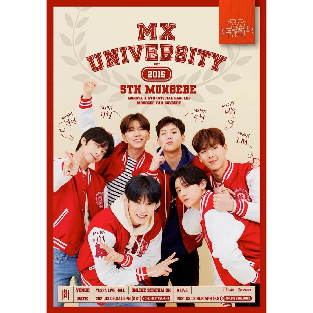 Monsta Xさんのインスタグラム写真 - (Monsta XInstagram)「📢 #몬스타엑스 #FAN_CON #몬베베 학교에서 만나! 🏫❤ < #MX_UNIVERSITY >  🏫 210306 5PM - 210307 4PM 🏫 YES24 LIVE HALL, V LIVE  👉🏻 https://bit.ly/3pofygL  #MONSTAX #MONSTA_X #몬베베5기 #몬스타엑스팬콘 #몬스타그램 #MONSTAGRAM」2月16日 14時00分 - official_monsta_x