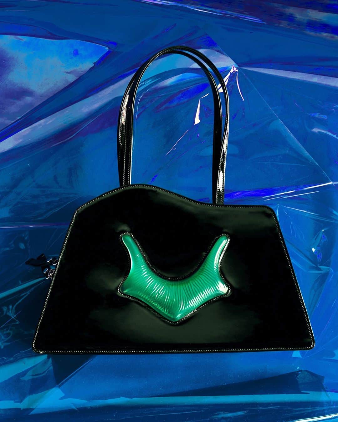 Christopher Kaneのインスタグラム：「The glossy Patent Leather and Liquid Gel Handbag from the NATUROTICA collection   #ChristopherKane」