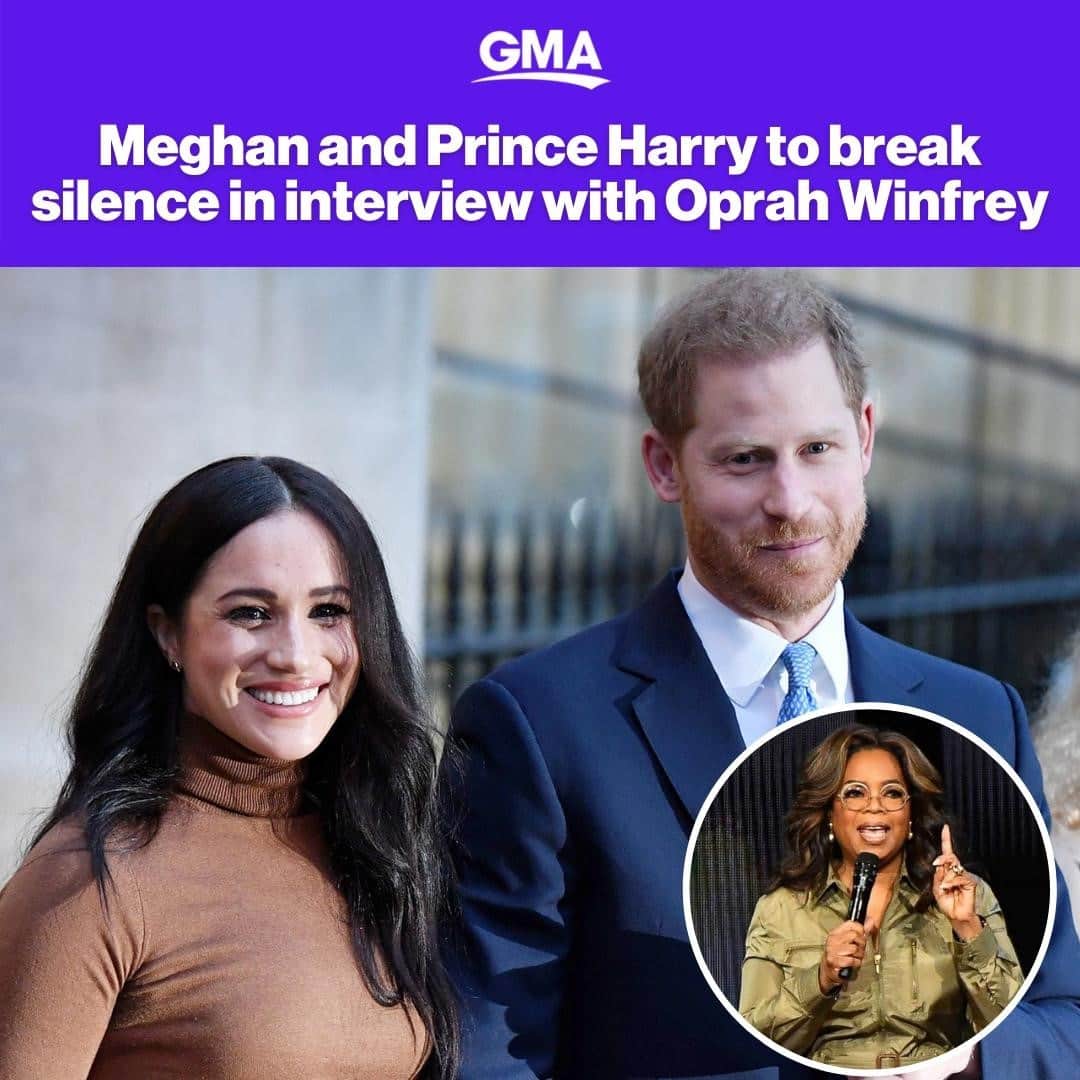 Good Morning Americaさんのインスタグラム写真 - (Good Morning AmericaInstagram)「Oprah Winfrey has scored another major interview with the Duke and Duchess of Sussex — the couple's first since leaving the U.K. last year after stepping down as senior members of Britain's royal family. LINK IN BIO. ⁠ ⁠ ⁠」2月16日 23時50分 - goodmorningamerica