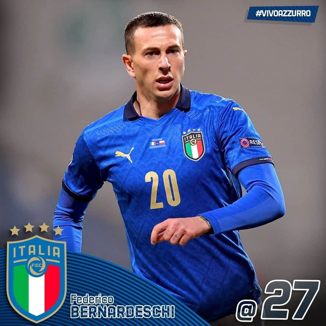 サッカーイタリア代表さんのインスタグラム写真 - (サッカーイタリア代表Instagram)「🎂 Buon compleanno a Federico #Bernardeschi❗️  L'attaccante esterno di #Carrara compie oggi 2️⃣7️⃣ anni 🎉! 27 presenze e 5 gol  in #Nazionale 🇮🇹   #Azzurri #VivoAzzurro  Happy Birthday to Federico #Bernardeschi! 🎂 The winger is 27 today 🎉 27 caps and five goals for Italy 🇮🇹」2月16日 16時59分 - azzurri