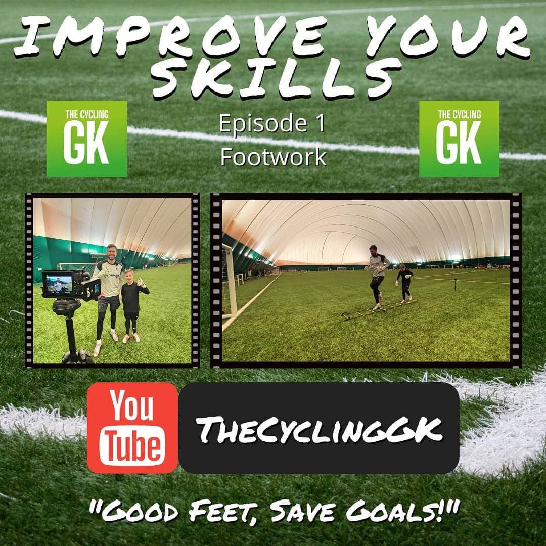 ベン・フォスターのインスタグラム：「Morning everyone!   If you're looking for something to do during half-term, we've made some training sessions that will be dropping today, Wed, Thurs & Fri @ 8am GMT.  I hope you enjoy the sessions as much as Louie and I enjoyed making them ⚽️⚫🟡  #thecyclinggk #gkunion #goalkeeper #goalkeepertraining」