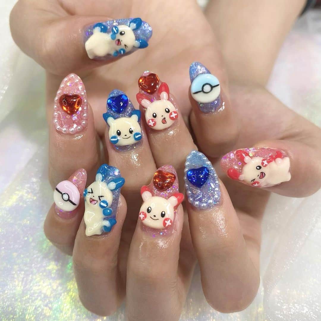 山本優菜さんのインスタグラム写真 山本優菜instagram プラスルマイナンネイル まじでかわいい ˍ 代官山にopenした Bluebubbles Nail さんでやってもらった 気分ルンルンだあ ポケモン ポケモンネイル プラスル マイナン プラスル
