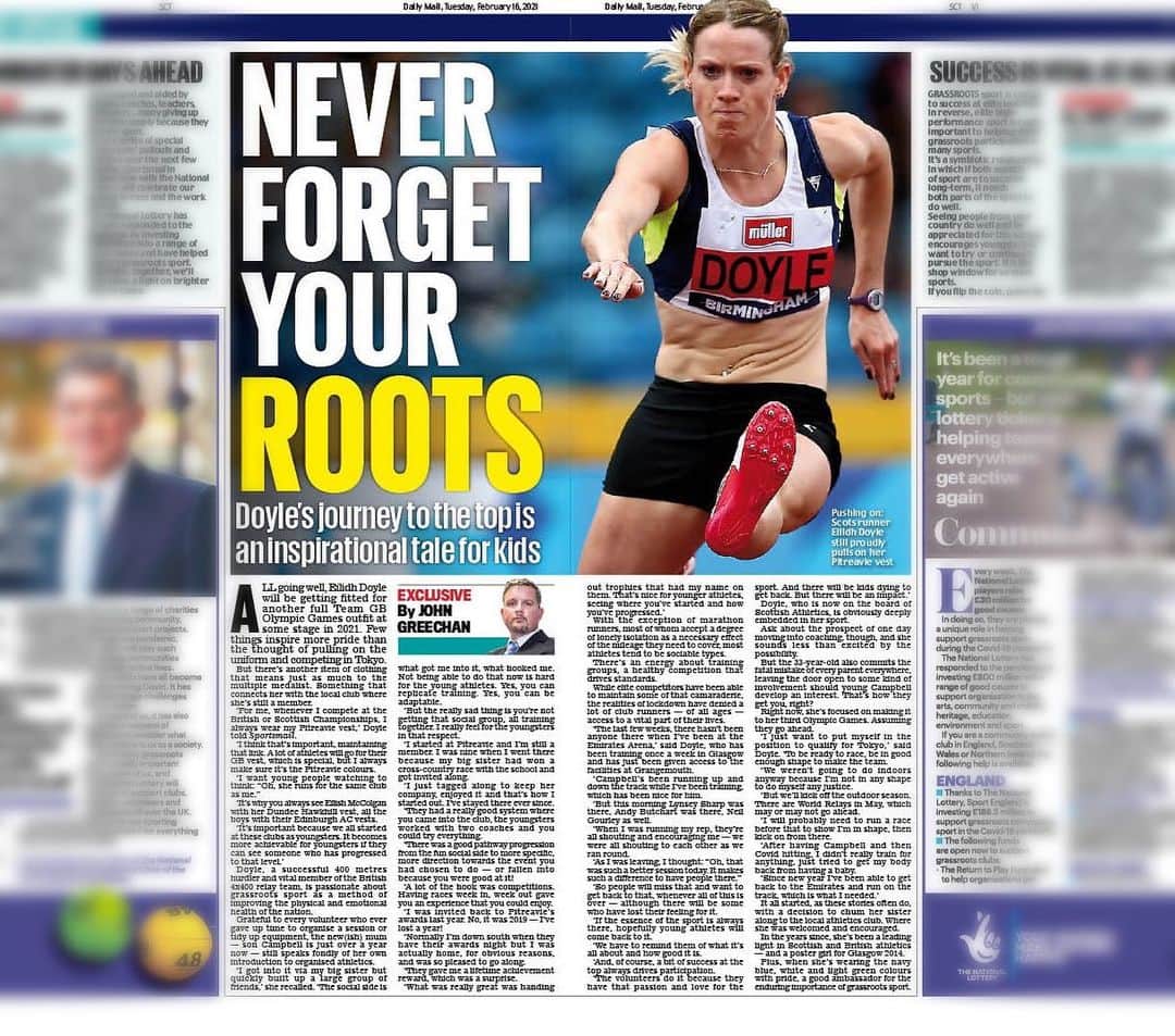 エイリー・チャイルドのインスタグラム：「Article in today’s Scottish Daily Mail talking about the importance of grassroots sport and clubs 👍🏻 No mention of pancakes but they are also important today 🥞🙌🏻」