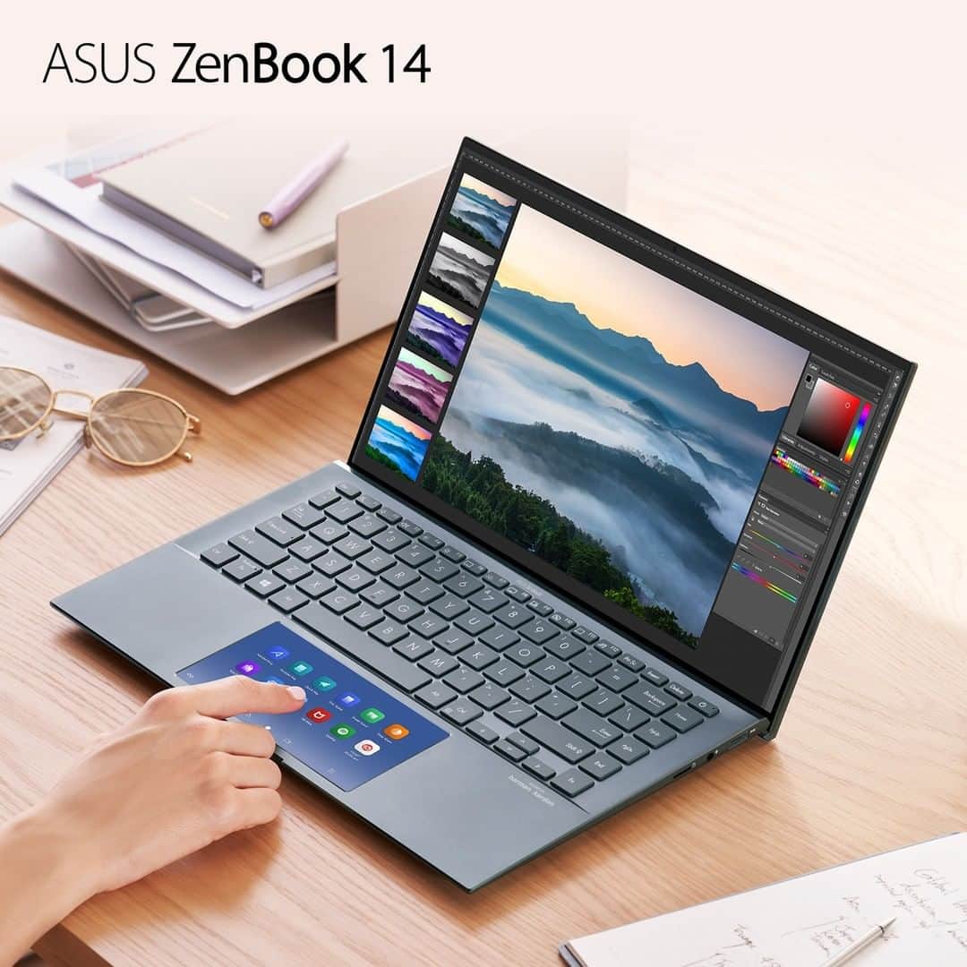 ASUSさんのインスタグラム写真 - (ASUSInstagram)「Enjoy smooth operations and the new ScreenPad™ on #ASUS #ZenBook 14! 👍 Did you know that you can create a shortcut to your most frequently used apps? #BuiltForBrilliance」2月16日 19時45分 - asus
