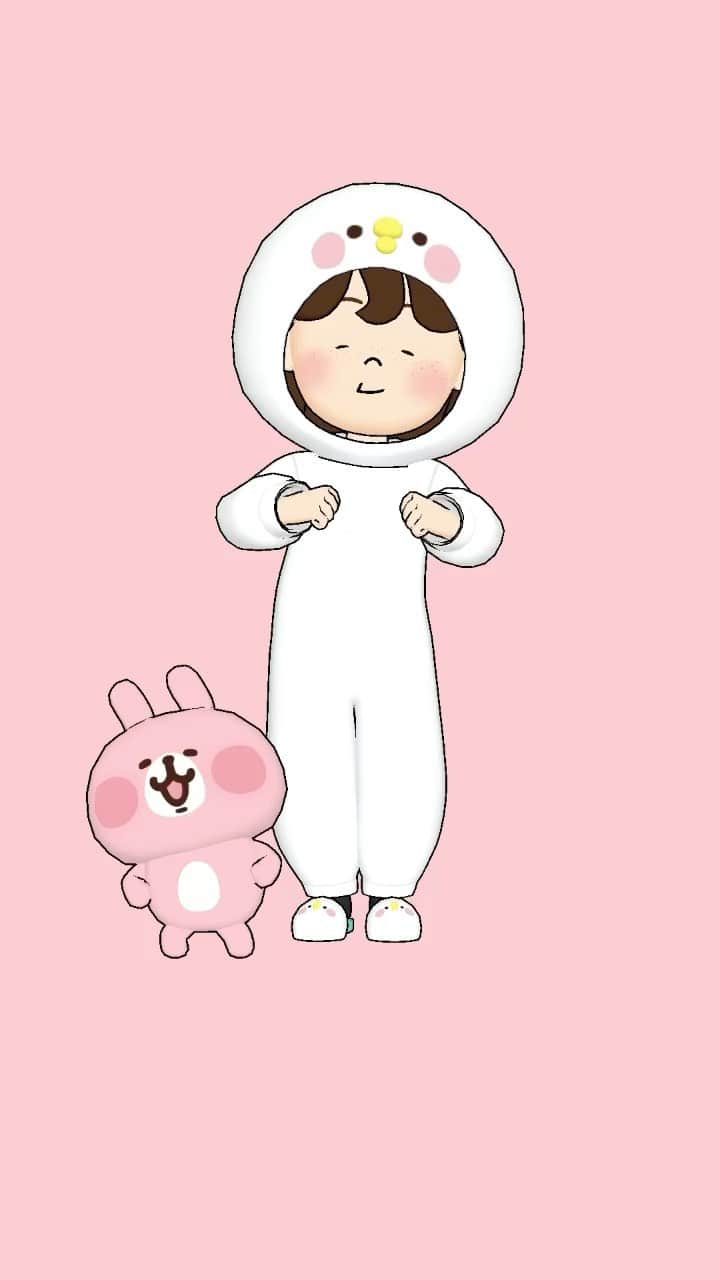 カナヘイのインスタグラム：「LINEアバターの着せかえにピスケ&うさぎ＆ねーねーねこが登場です！ LINE→プロフィール→アバターで自由に変更🥳アバターはビデオ通話のときにも使えます💡 アバター撮影ではこんなふうにワチャワチャ動きます…！ぜひぜひ使ってみてください☺️  #LINE #LINEアバター #アバター #kanahei #卡娜赫拉 #卡娜赫拉的小動物 #カナヘイの小動物 #ねーねーねこ」