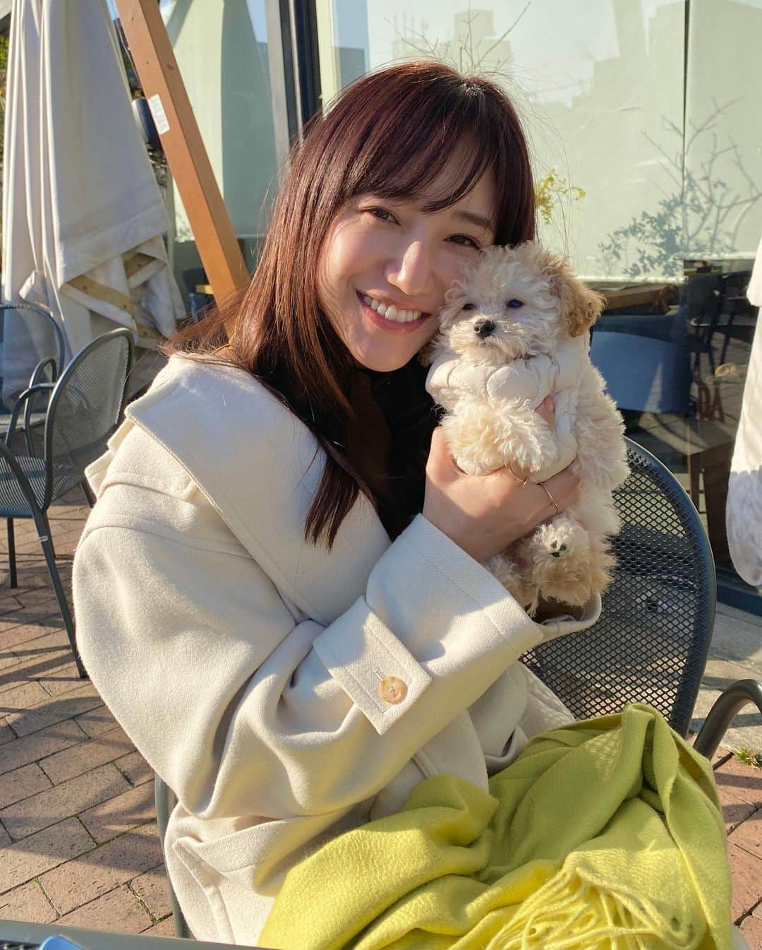 森川侑美さんのインスタグラム写真 - (森川侑美Instagram)「仲良し😆🐶💓‼️ 、、、のはず...👀💧笑笑  テラスで日向ぼっこ☀️ 暖かくてうとうと眠たそうで終始半目でした🐶☺️  #お天気#快晴#青空#花粉もう飛んでますね #🐶#プードルです#無表情#本当に仲良し #わんこのいる生活#笑顔が増えた♡」2月16日 20時27分 - yumi.morikawa322