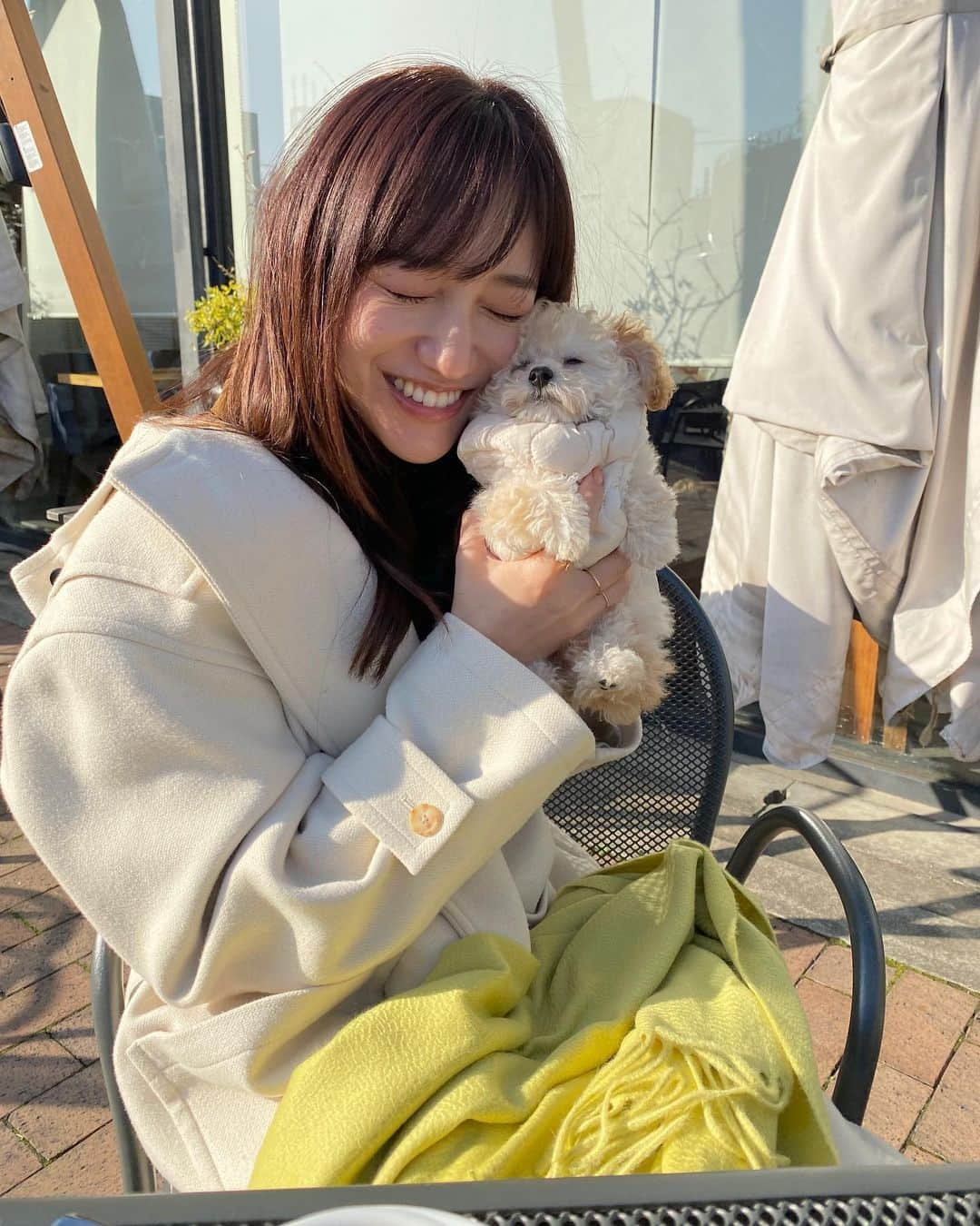 森川侑美さんのインスタグラム写真 - (森川侑美Instagram)「仲良し😆🐶💓‼️ 、、、のはず...👀💧笑笑  テラスで日向ぼっこ☀️ 暖かくてうとうと眠たそうで終始半目でした🐶☺️  #お天気#快晴#青空#花粉もう飛んでますね #🐶#プードルです#無表情#本当に仲良し #わんこのいる生活#笑顔が増えた♡」2月16日 20時27分 - yumi.morikawa322