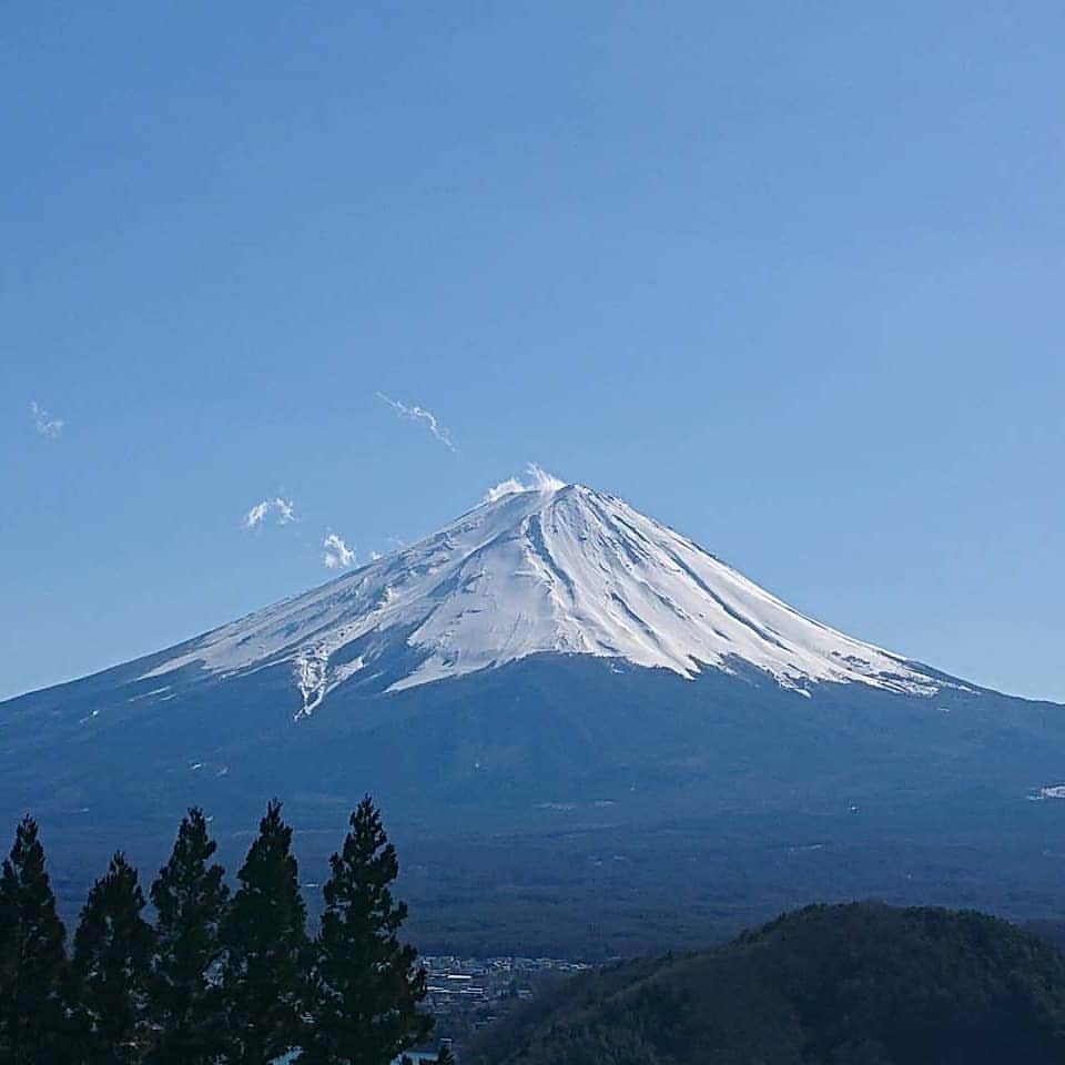 綾小路きみまろさんのインスタグラム写真 - (綾小路きみまろInstagram)「綾小路きみまろです。  今日は、風が強くて寒い日でしたが 晴れ渡る空に、しっかりと雪を纏った見事な富士山🗻が素敵でした。  春の訪れが本当に待ち遠しいですね❗  #綾小路きみまろ #富士山 #河口湖 #きみまろ茶やからの富士山ビュー  #20210216」2月16日 22時26分 - ayanokojikimimaro_official