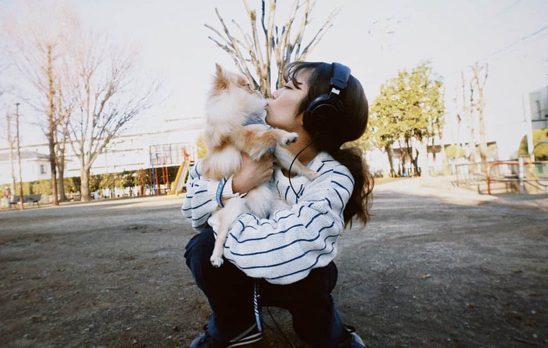 矢部ユウナのインスタグラム：「写真撮るとき大抵嫌な顔する🐶🙏いつも撮りすぎなんだよねーごめんね😂」