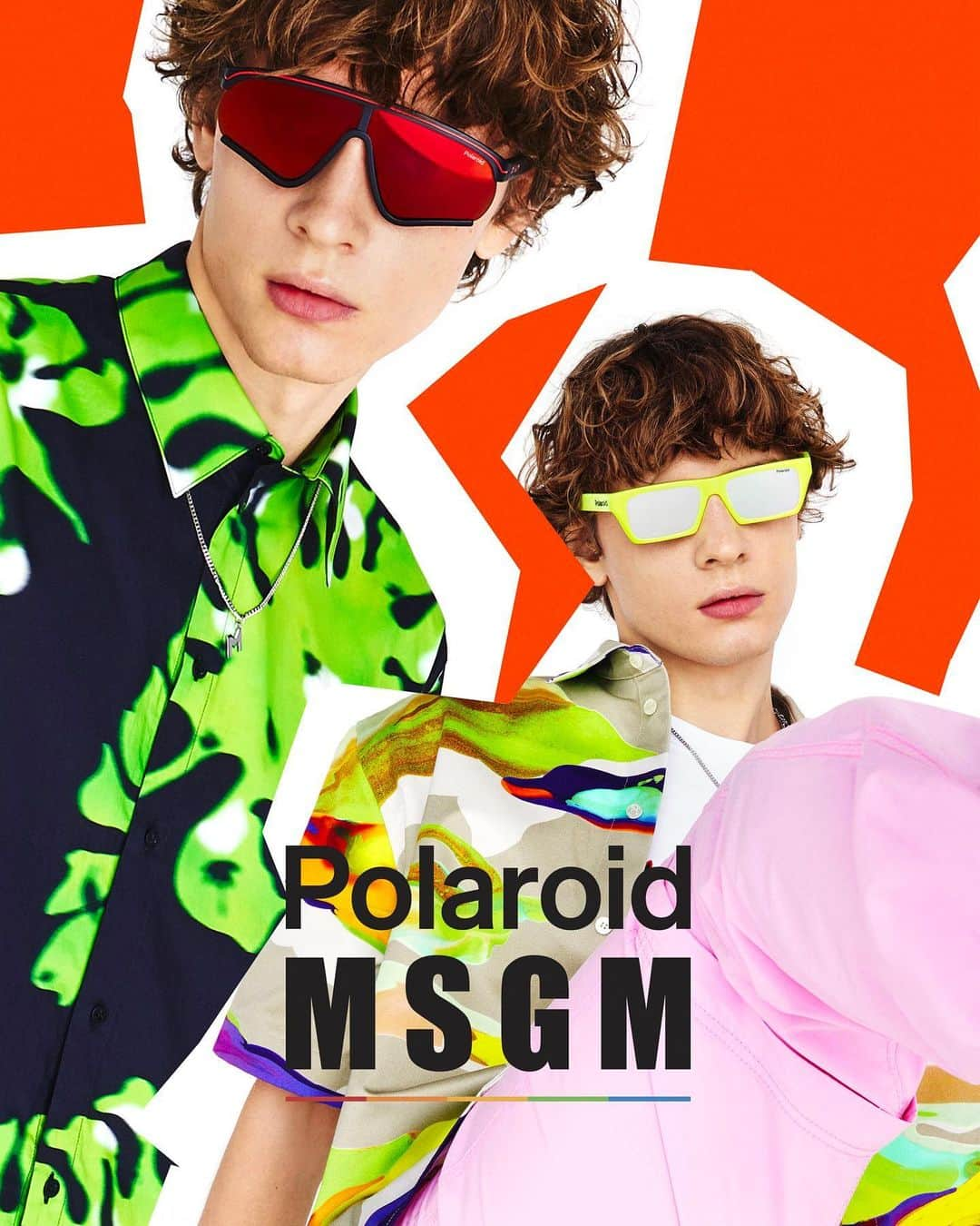 エムエスジーエムのインスタグラム：「POLAROID x MSGM : NOW AVAILABLE a free-spirited, limited-edition capsule collection, combining neat shapes and athleisure inspirations ⚡️  TWO UNISEX STYLES, IN FOUR EXCLUSIVE COLORWAYS : LINK IN BIO @PolaroidEyewear @MassimoGiorgetti #PolaroidEyewear #PolaroidMSGM」