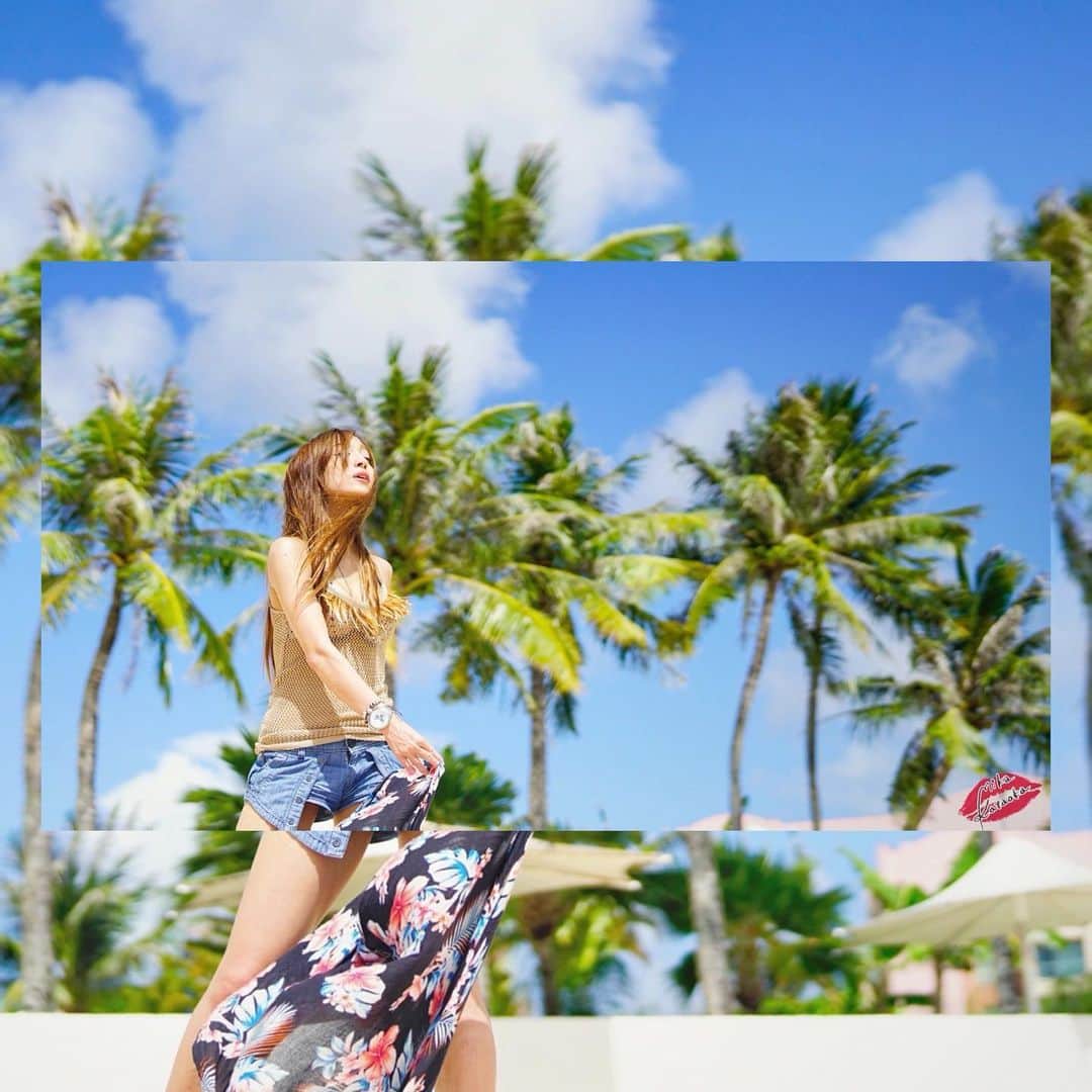 矢沢なりのインスタグラム：「グアム写真集🌴→ https://kataokamika.thebase.in/  朝の配信でお伝えした通りですが、購入したよって私のTwitterにDMくれた方には直筆お礼のサインデータをプレゼントします💁‍♀️💕  購入方法は、写真家:片岡三果 @mikachu0720 Instagramのトップページか、私のTwitterから直接URLページが飛べるようになっています🙏」