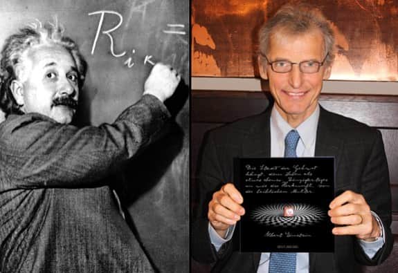 アルベルト・アインシュタインのインスタグラム：「Meet Wolfgang Ketterle, who is helping build a new museum in Einstein’s hometown. "I received the Nobel Prize in 2001 for verifying Einstein's prediction on Bose-Einstein Condensation and am an enthusiastic supporter of this project!" Donate to the non-profit and receive a small brick from Albert Einstein's birth house as a gift. www.alberteinstein.rocks」