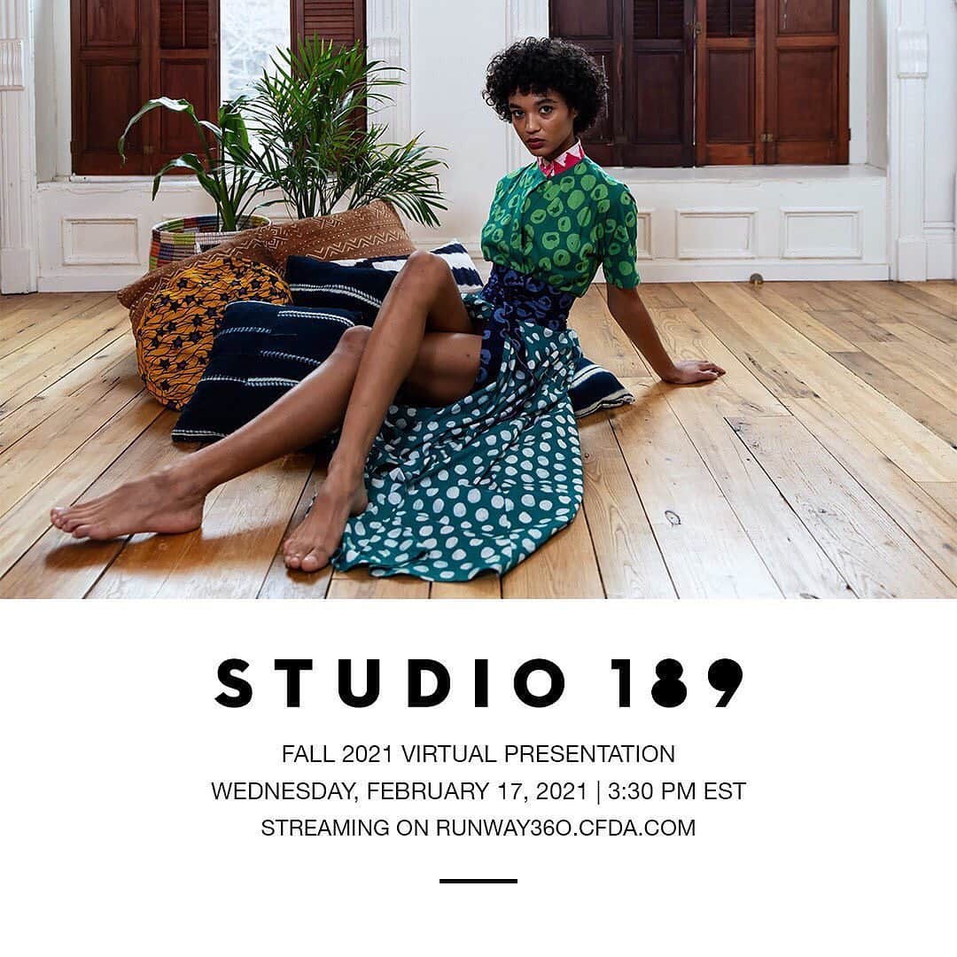 ロザリオ・ドーソンのインスタグラム：「Excited to present our newest Studio 189 collection today! Join us at 3:30 EST for a virtual presentation @cfda @nyfw . With love 💕 #fashionrising #studio189 @studiooneeightynine」