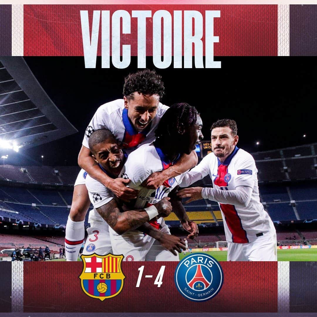 パブロ・サラビアのインスタグラム：「Primer paso completado ✅ Queda lo más difícil 🏟 Grande equipo 💪 Allez Paris 🔴🔵  #paris #psg #allezparis #championsleague #ucl #ps19」