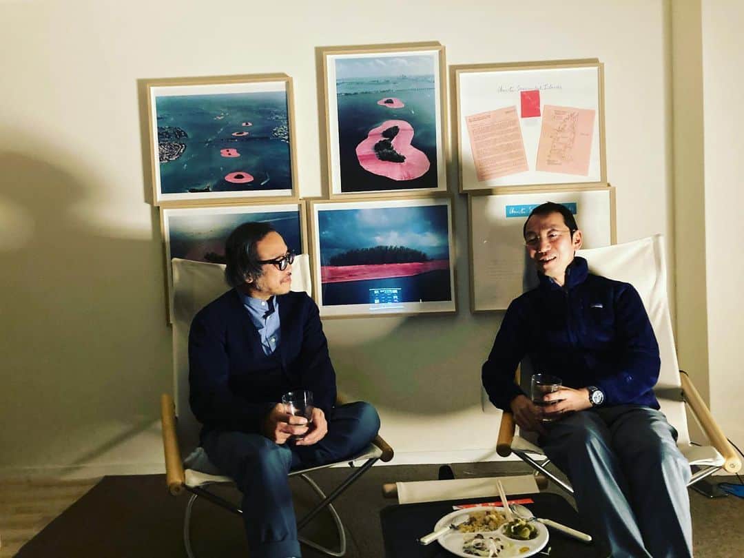 のインスタグラム：「昨晩、新種のimmigrationsの油壺のキャビンで#山口周さん#和佐野有紀さん　と19:00からのZOOMと24:00までclubhouseを。いやー充実した。」