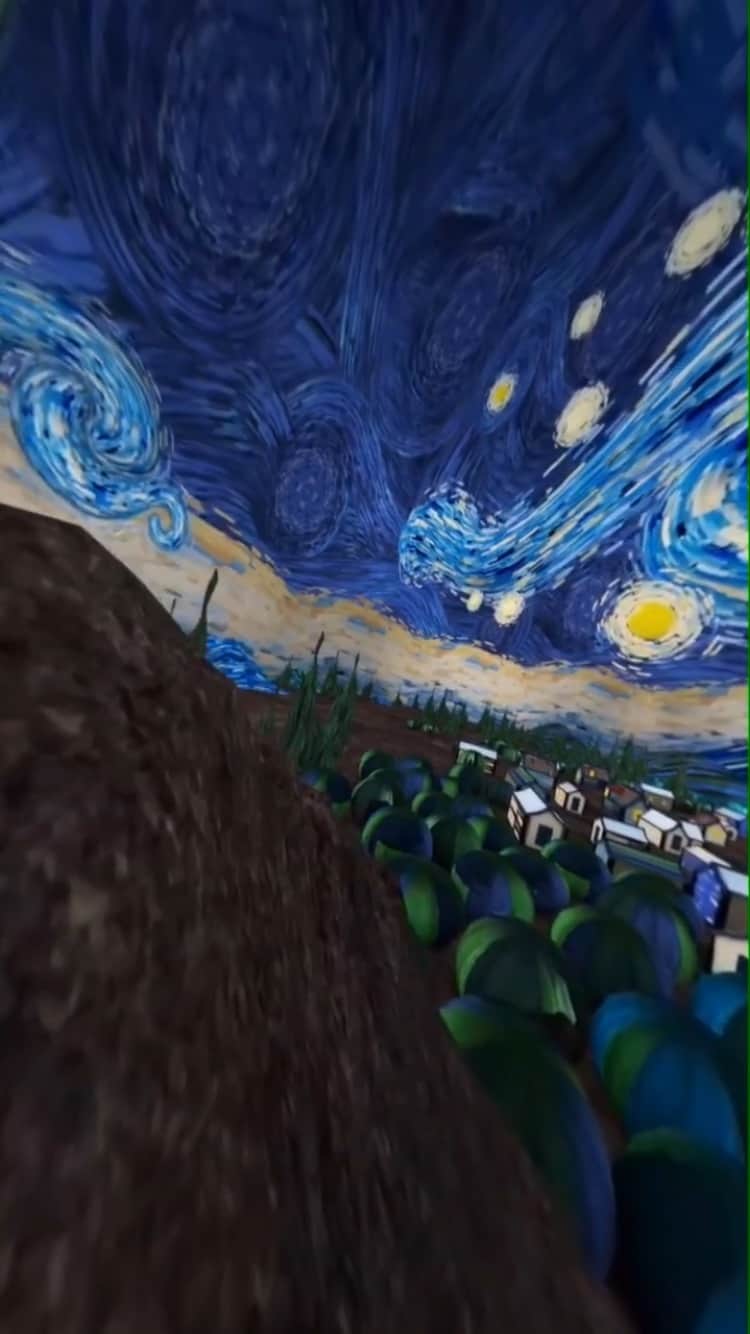 instagoodのインスタグラム：「The Starry Night Stereo VR Experience by VR MotionMagic and pretend drone footage by us 😂 follow for more amazing finds」