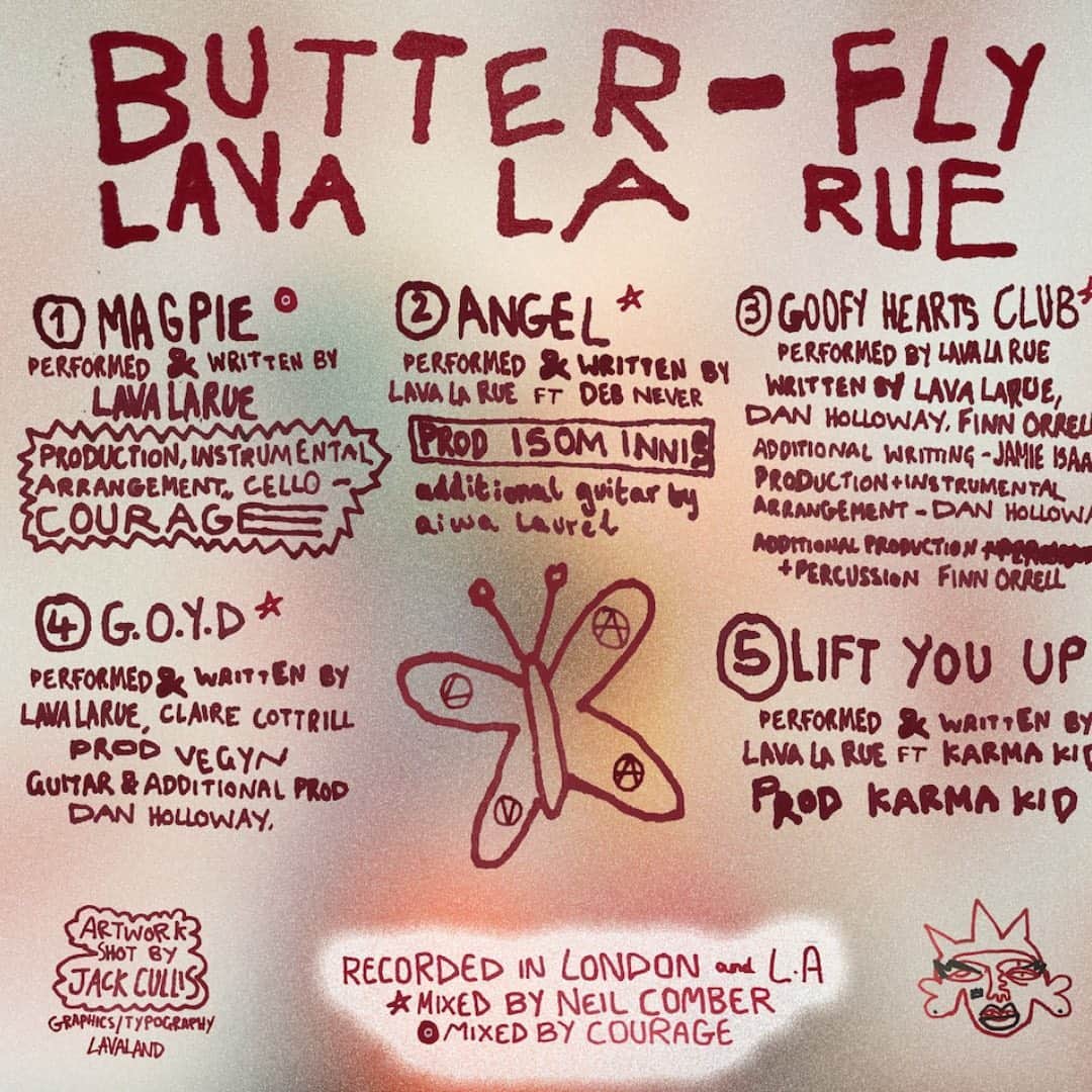 Block.fmさんのインスタグラム写真 - (Block.fmInstagram)「UKのアーティストコレクティブNiNE8 COLLECTIVE @nine8collective のファウンダーでもあるLava La Rue、アップカミング新EP「Butter-Fly」のトラックリストを公開。⁠⠀ ⁠⠀ 昨年リリースした、ClairoとVegynも参加してる「GOYD」やDeb Neverとの「ANGEL」も収録。⁠⠀ ⁠⠀ 「Butter-Fly」は2月19日（金）リリース。⁠⠀ ⁠⠀ #bfmstaffpick ⁠⠀」2月17日 9時32分 - blockfm