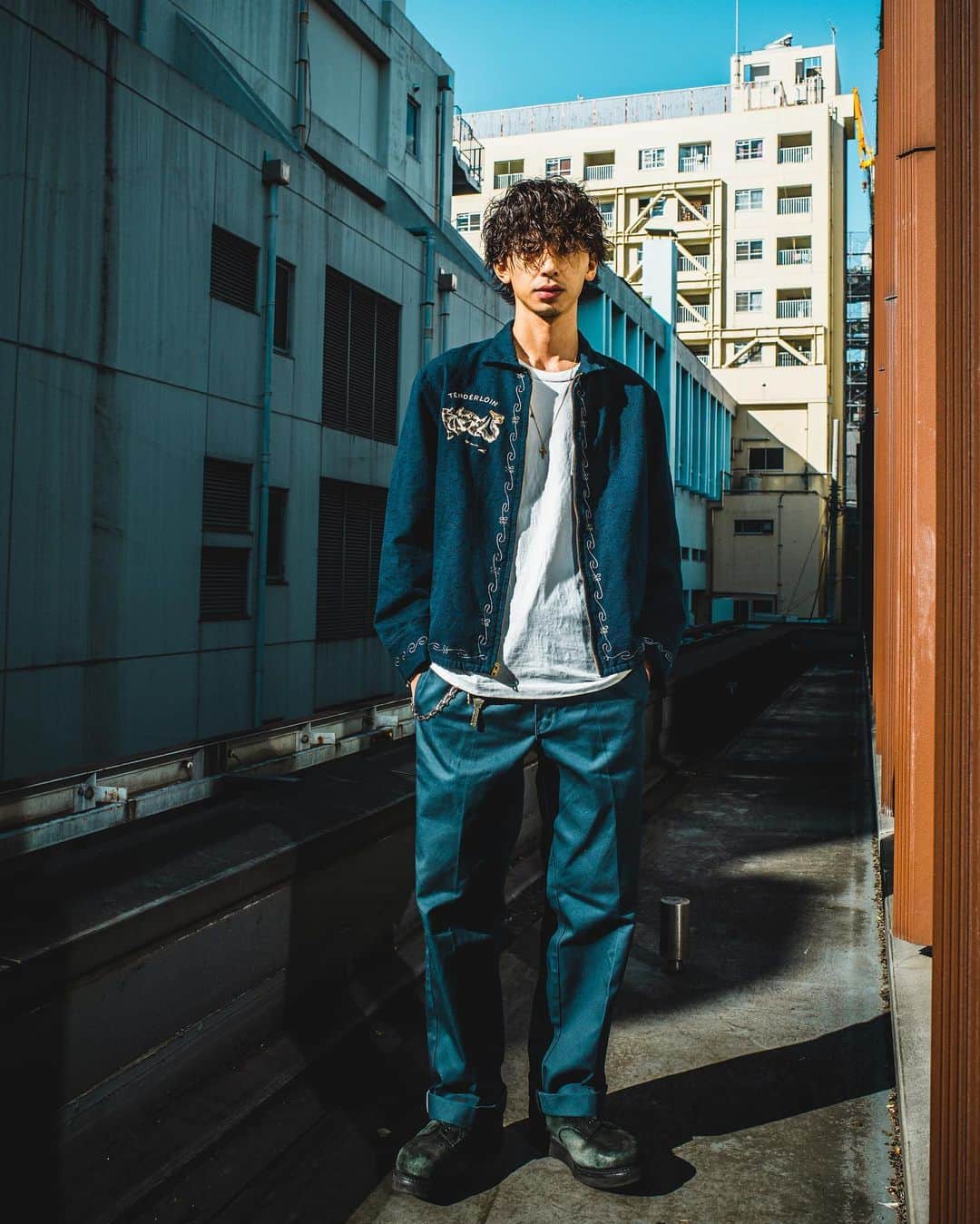 のインスタグラム：「めちゃ昔の　#tenderloin   #テンダーロイン #dickies  #ディッキーズ #oceantokyo #oceantokyoover #メンズヘア #メンズファッション #メンズパーマ #メンズ髪型 #メンズヘアカタログ #メンズモデル #雨宮雄三#雨スタ」