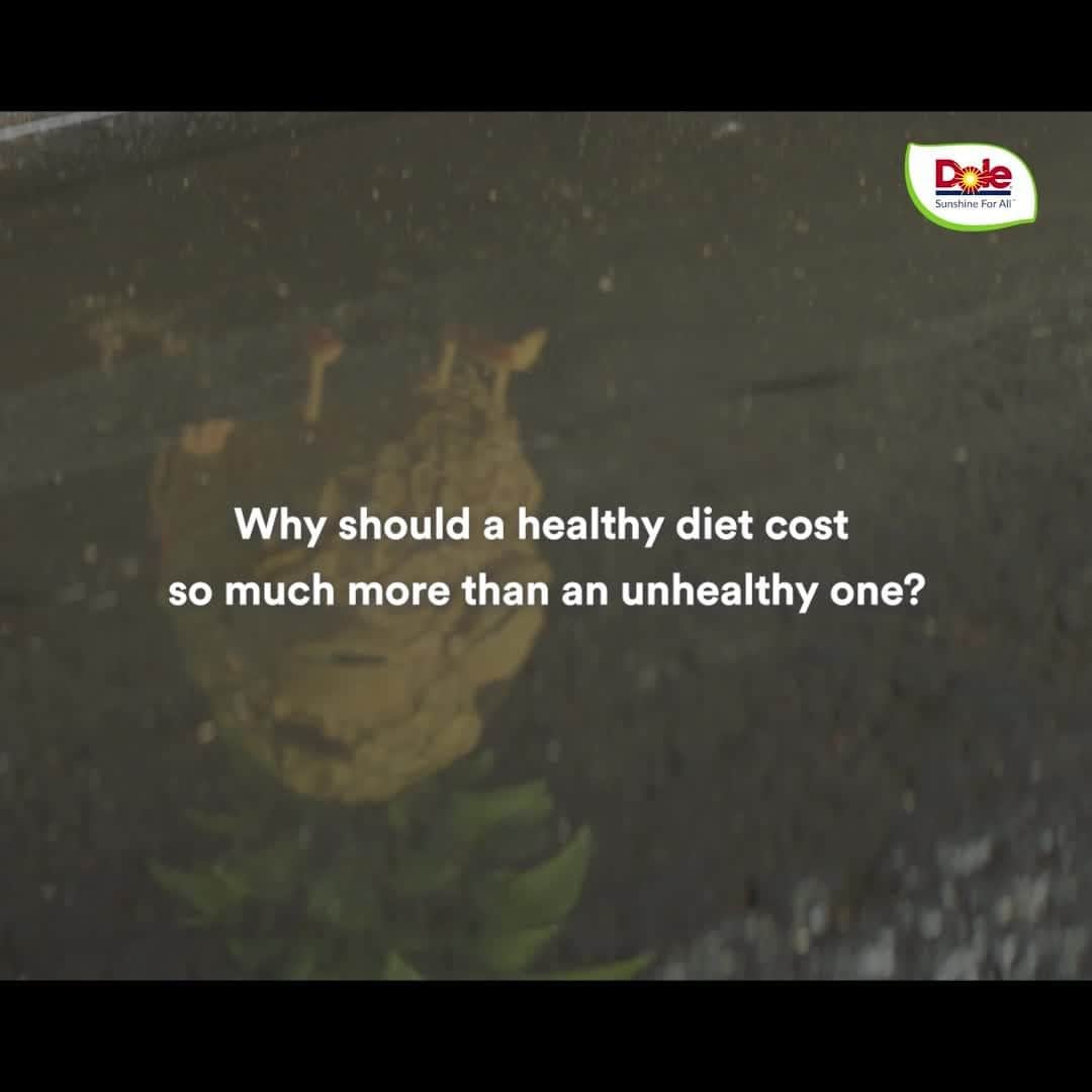 Dole Packaged Foods（ドール）のインスタグラム：「Why should a healthy diet cost so much more than an unhealthy one?   Join us as we work to make healthy nutrition affordable for all.」