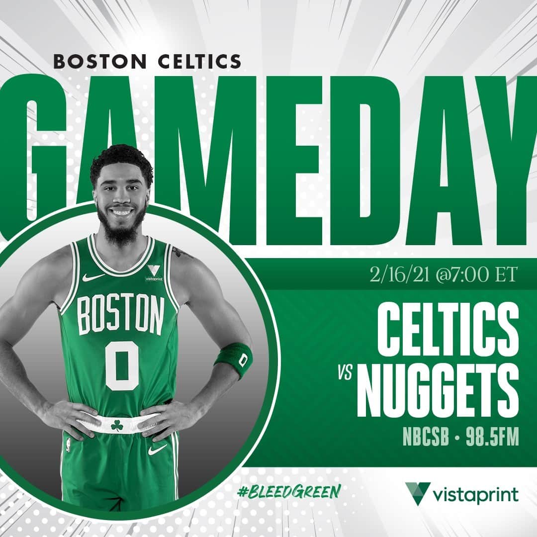 ボストン・セルティックスさんのインスタグラム写真 - (ボストン・セルティックスInstagram)「TONIGHT ☘️ Celtics vs @nuggets, 7:00 p.m. on @nbcsboston and @985thesportshub #BleedGreen #BOSvsDEN #LetsGoCeltics」2月17日 2時26分 - celtics