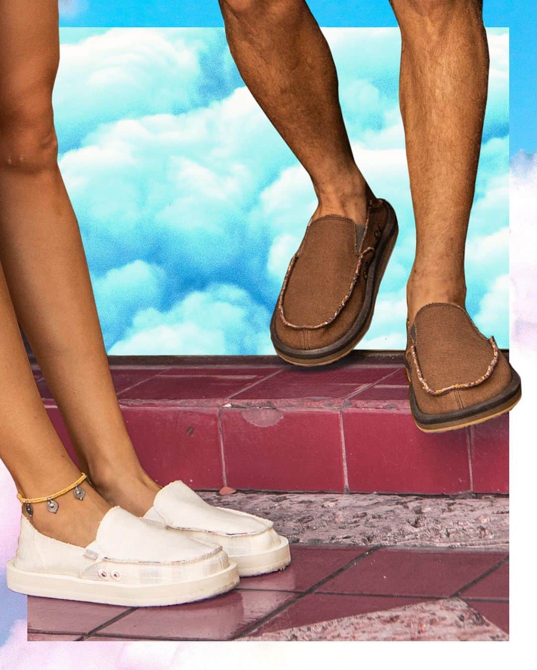 サヌークのインスタグラム：「Drop in to the comfiest ride of your life with our new Soft Top Comfort collection. Our new Sidewalk Surfers are next-level comfy...literally! Starring elevated layers stacked with soft, lively and supportive midsoles made with our exclusive Soft Top foam. Buckle up for a high-rebound, cloud nine, floaty ride.」