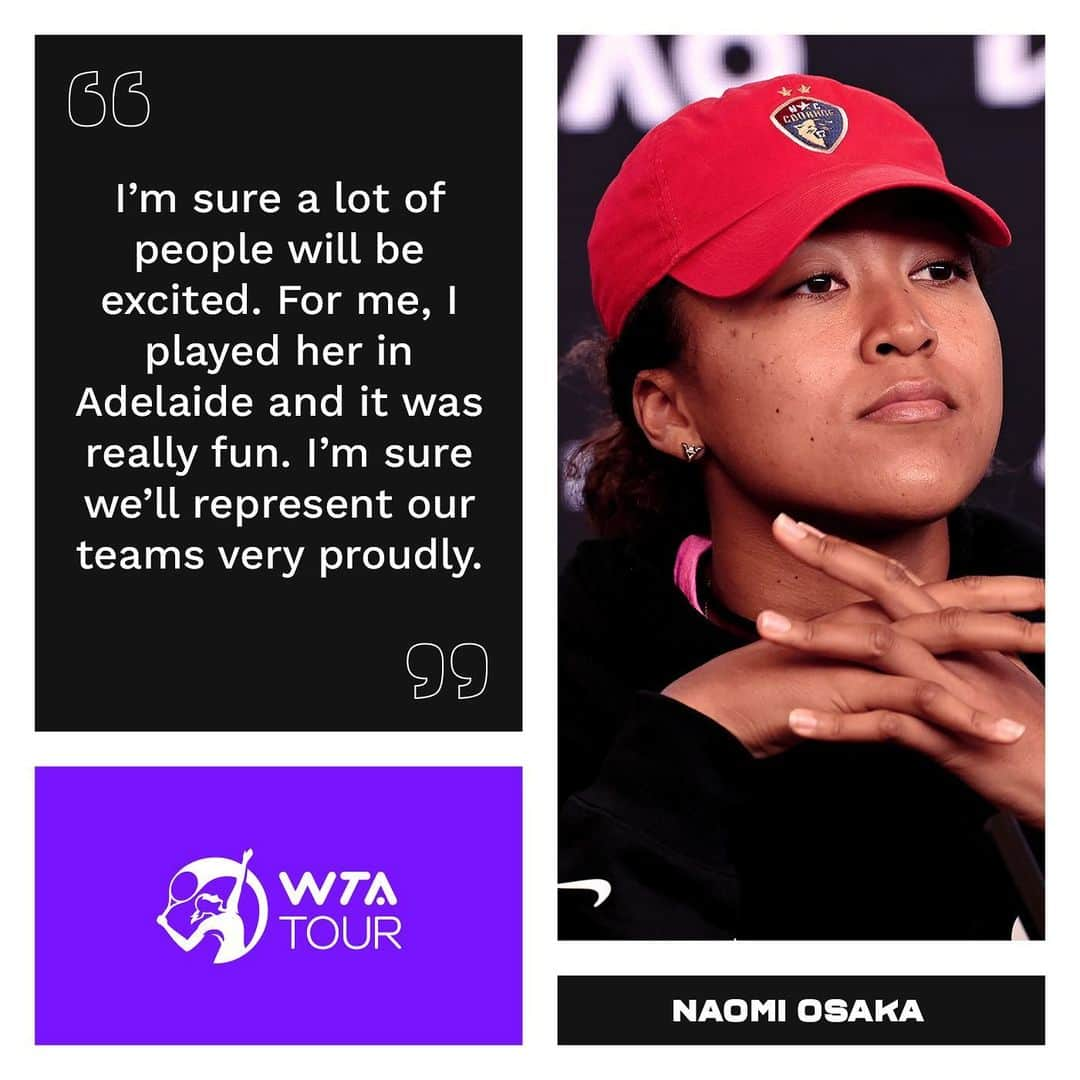 WTA（女子テニス協会）さんのインスタグラム写真 - (WTA（女子テニス協会）Instagram)「It’ll be the first time that two @nwsl franchise owners will do battle on the tennis court 🎾⚽️  @naomiosaka ➡️ @thenccourage  @serenawilliams ➡️ @weareangelcity  #AO2021」2月17日 2時52分 - wta