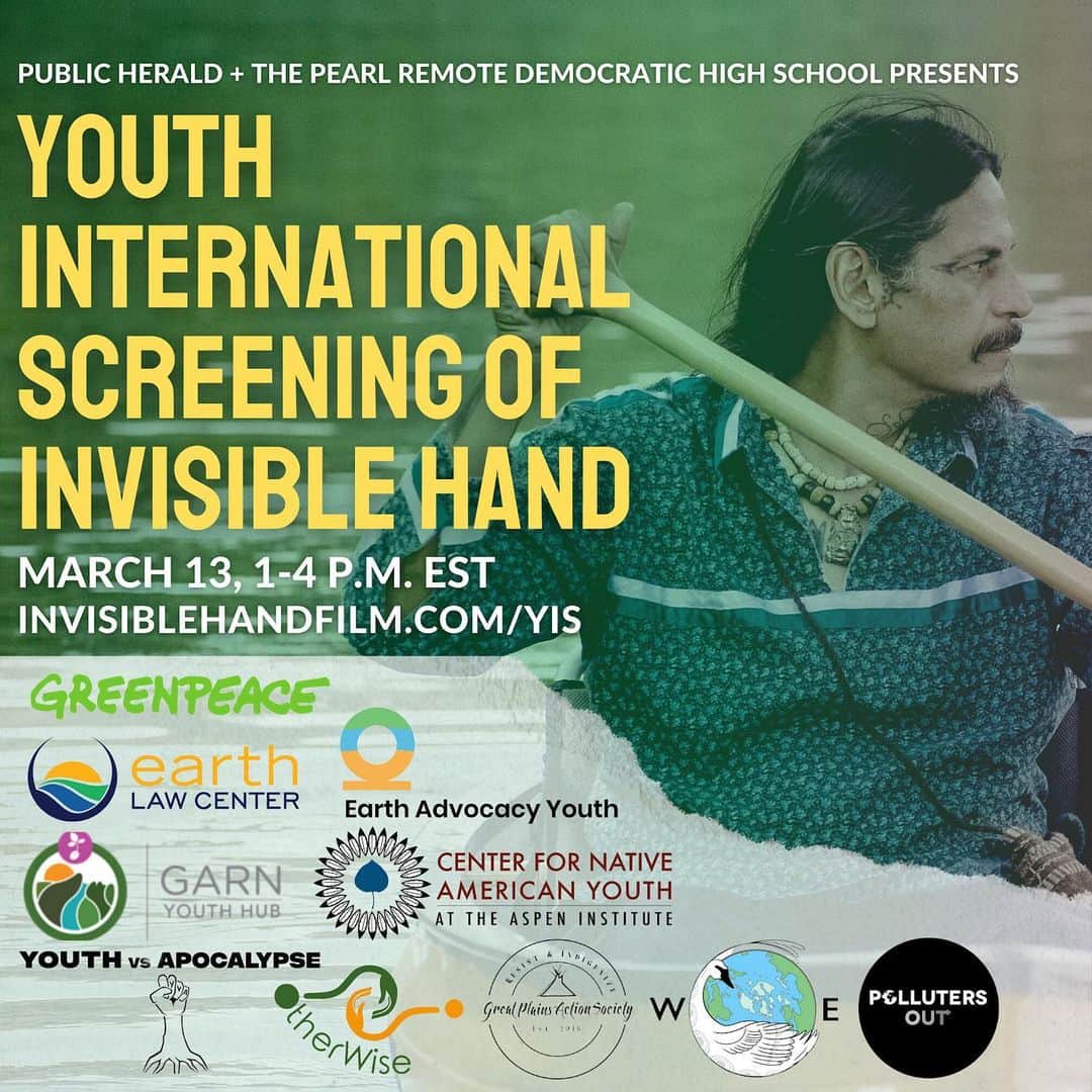 マーク・ラファロさんのインスタグラム写真 - (マーク・ラファロInstagram)「Save the date: Saturday, March 13, 1-4 p.m. EST! I’ve teamed up with @PublicHerald and @the_pearl_high_school for a Youth International Screening of #RightsofNature documentary, Invisible Hand. Join us afterwards for a discussion with other environmental youth leaders (link in my bio for info) #YIS #biodiversity #ecocide #timeisup」2月17日 3時00分 - markruffalo