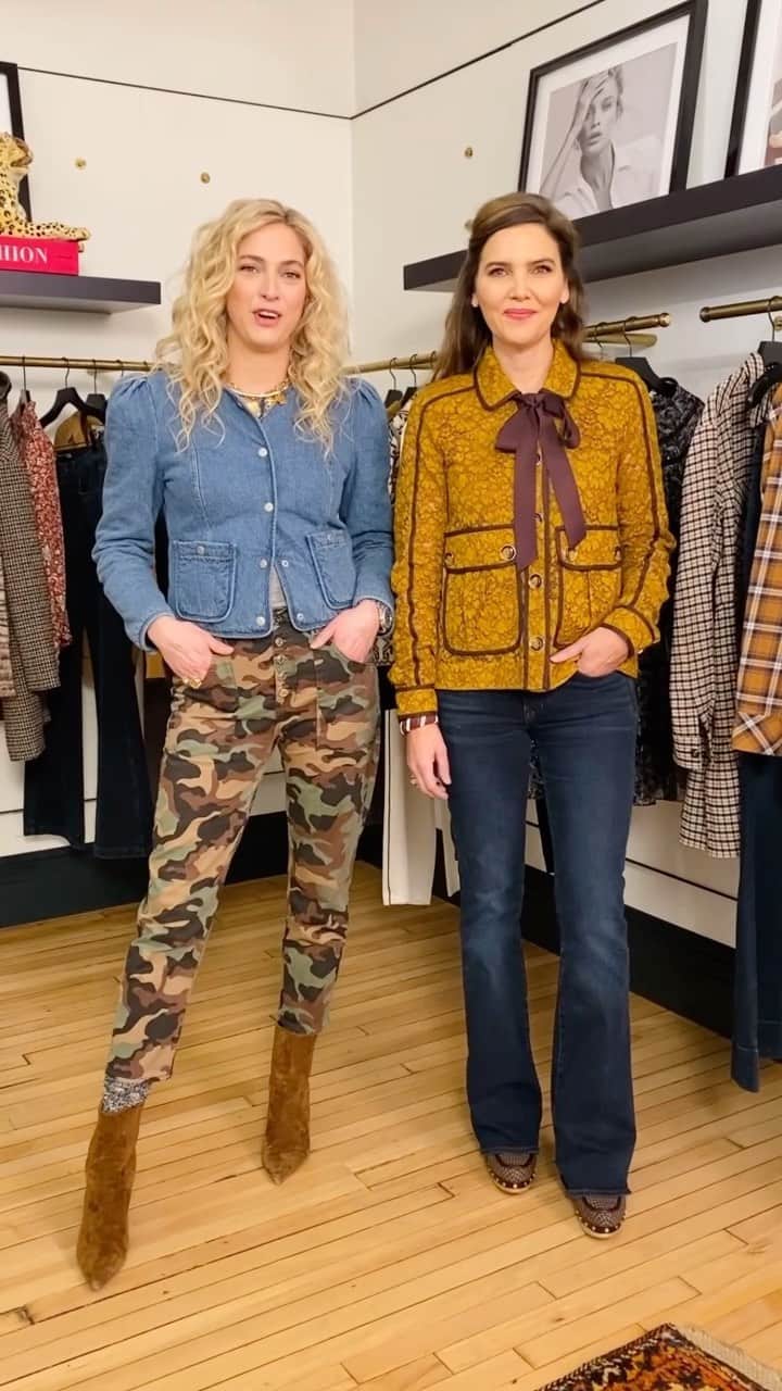 Saks Fifth Avenueのインスタグラム：「Here For #NYFW: The founders and sisters-in-law behind @veronicabeard give us a sneak peek at their Fall 2021 Collection, including classic denim and fresh updates to their signature outerwear. #SaksStyle」