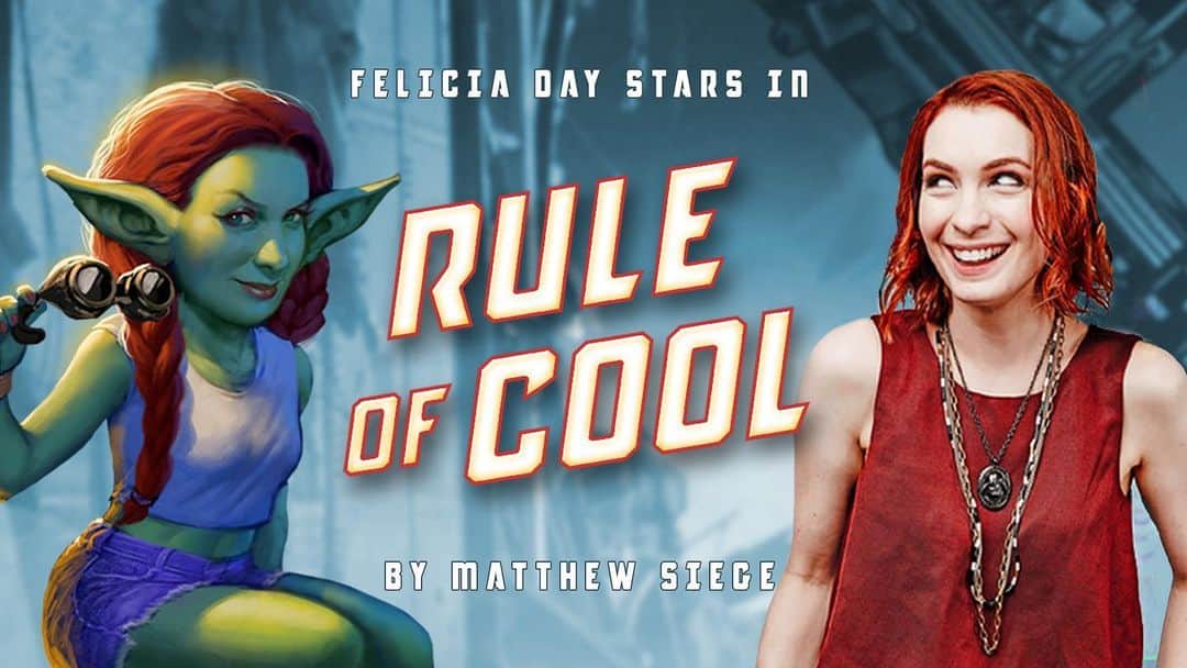 フェリシア・デイのインスタグラム：「Hiii! My first fictional book narration is now out on @audible! It’s a funny and geeky romp, if you like D&D or RPGs or anything nerdy really, you’ll love this! Link in bio! Also: how hot am I as a goblin?!?!」