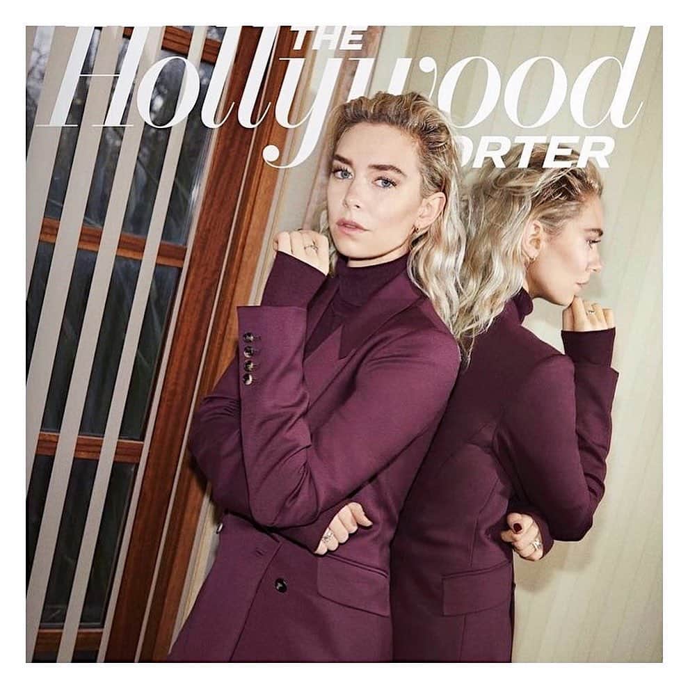 JO BAKERのインスタグラム：「V A N E S S A • K I R B Y 🇬🇧 Powerhouse modernity... #vanessakirby for @thehollywood_reporter cover story!!  Shot by @zoemcconnell 🇬🇧 Style @hollyevawhite 🇬🇧 Hair @halleybrisker 🇬🇧 Makeup by me #jobakermakeupartist see stories for what I used to #getthelook !! #makeup #makeupartist #makeuplooks #goldenglobes2021」