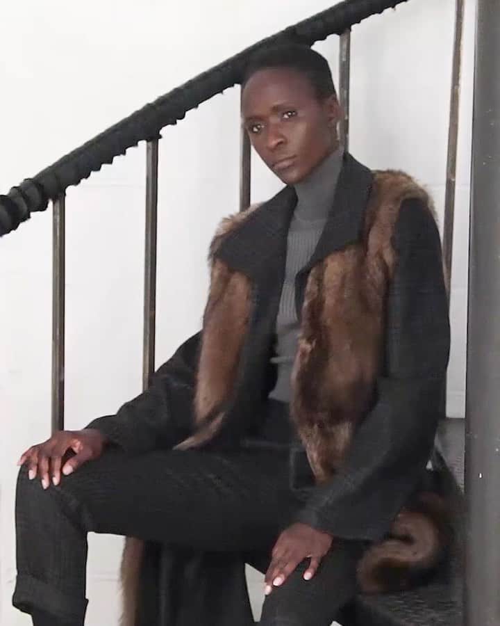 Fashion Weekのインスタグラム：「Inspired by tailored menswear, @DennisBassoNYC's collection consists of outerwear, combinations of plaid, and various plays on silhouettes. Watch it LIVE on nyfw.com」
