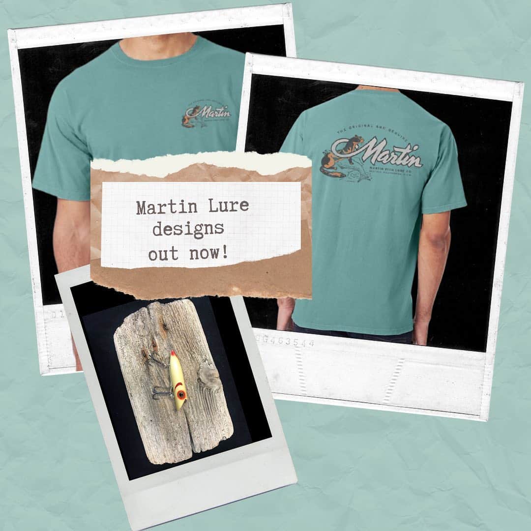 マリブシャツのインスタグラム：「🐟𝙈𝙖𝙧𝙩𝙞𝙣 𝙇𝙪𝙧𝙚 shirts out now! 🎣」