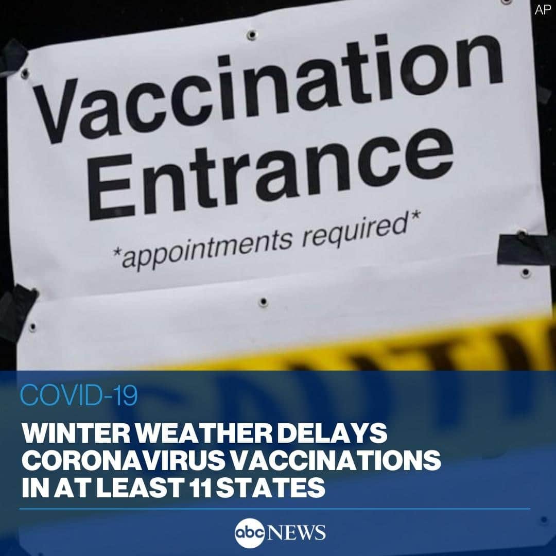 ABC Newsさんのインスタグラム写真 - (ABC NewsInstagram)「Snowstorms and freezing temperatures wreaking havoc across the country are also taking a significant toll on COVID-19 vaccination programs. READ MORE AT LINK IN BIO.」2月17日 10時30分 - abcnews