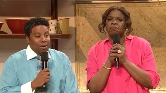 レスリー・ジョーンズのインスタグラム：「This is one my favorite sketches I did with my best friend and brother from another mother @kenanthompson show premieres tonight!! Make sure you watch “KENAN”8pm on NBC」