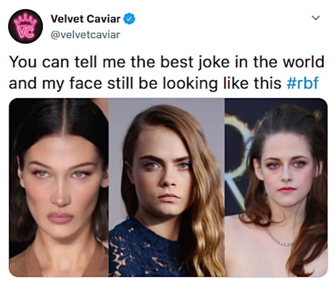 VELVETCAVIARさんのインスタグラム写真 - (VELVETCAVIARInstagram)「On behalf of girls everywhere, please don’t take our faces as an accurate representation of our emotions 😂 #rbf #velvetcaviar」2月17日 8時23分 - velvetcaviar