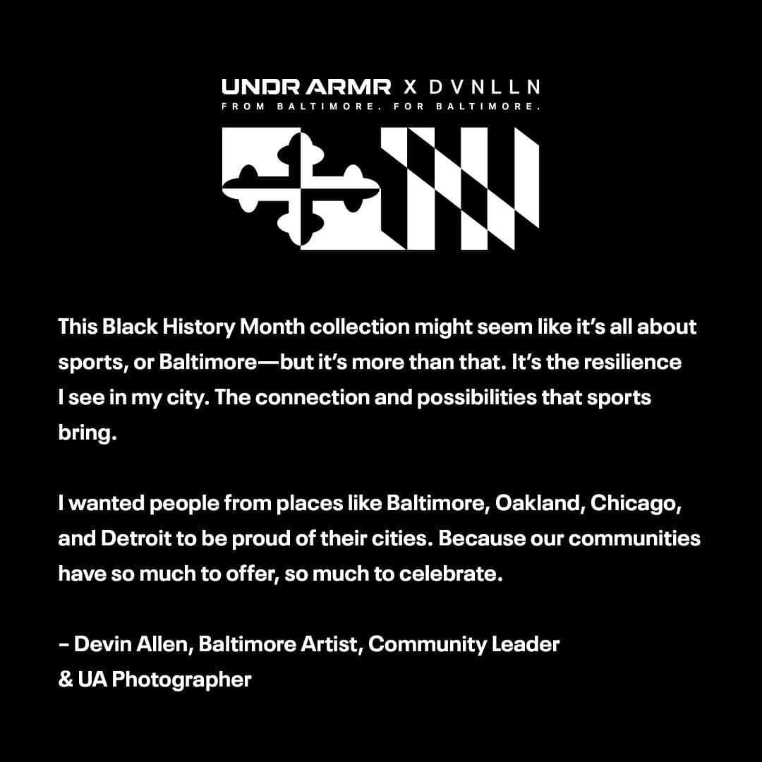 Under Armourさんのインスタグラム写真 - (Under ArmourInstagram)「“I want to tell stories of unsung heroes.”  In celebration of Black History Month, Devin Allen @bydvnlln-- award-winning photographer, Gordon Parks Foundation fellow, community leader, and UA teammate--led a creative team to tell the story of young Black athletes, community, and resilience in cities like his hometown, Baltimore. Learn more about the collection via link in bio.」2月17日 8時31分 - underarmour