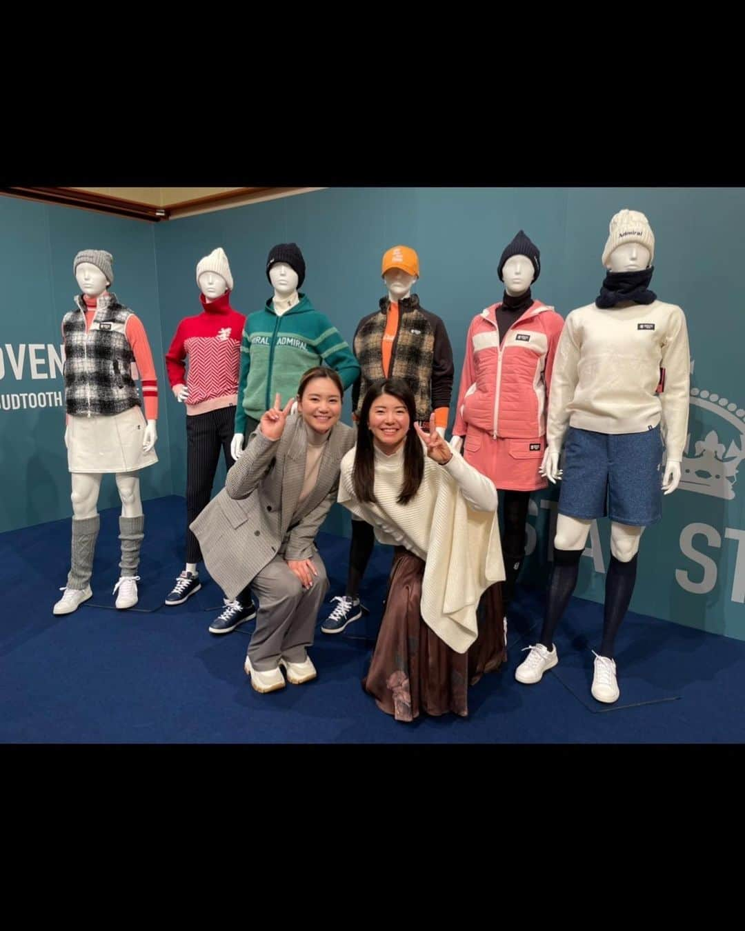 山路晶のインスタグラム：「. Admiral 2021秋冬の展示会👚👕👗  色々なデザインがあって、生地も良くて、今年も着れるのがとっても楽しみです🤤  あ。前回の投稿の動画が会場で大きい画面で流れててとっても素敵だった🤭🤍 あの動画は今年の春夏のウェア！ チェックしてみてね✔️ . @admiral_official1914  #Admiral  #2021 #10周年 #AW #yamanigolf  #前回投稿した動画素敵すぎてすごく皆んなに見て欲しい奴」