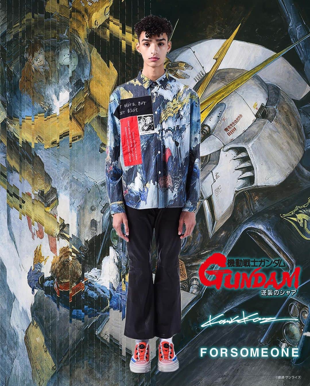 小川哲史のインスタグラム：「本当に夢の様です…。 子供の頃の自分に伝えてあげたい😭  @gundam.info_jp @kosukekawamura @readymade_official @xvessel_official @2gtokyo @poggytheman @forsomeone_official  #gundam  #mobilesuitgundam #機動戦士ガンダム #ガンダム #kosukekawamura #readymade #poggytheman #xvessel  #forsomeone  #νガンダムは伊達じゃない」