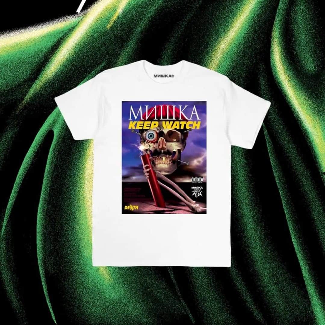 のインスタグラム：「Spring Graphic collection, drop 1 is now available at the link in our bio (@mishkagram). This drop has some of our best graphics to date, don't sleep on this drop.  Shop now or 😭  later at the link in our bio 👉👉👉 @mishkagram」
