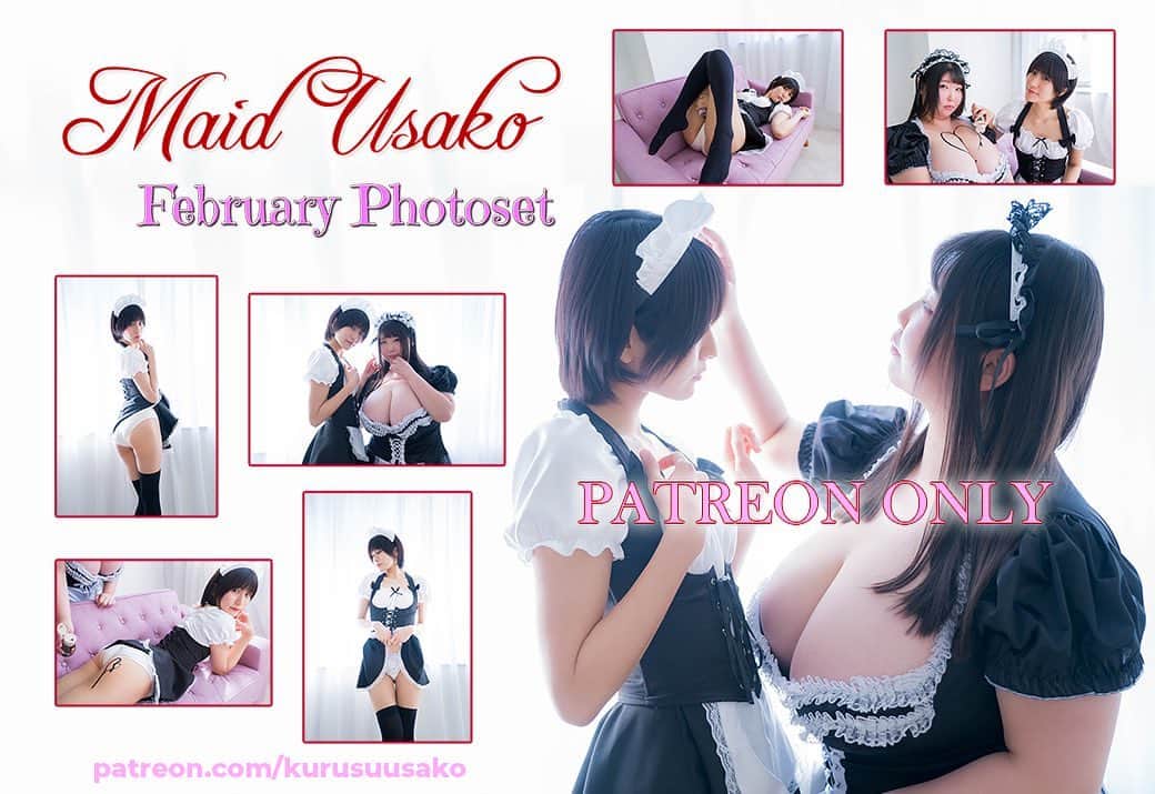 来栖うさこさんのインスタグラム写真 - (来栖うさこInstagram)「Would you like Maid Usako to serve you? For full photoset visit my fanpage~ . 🤍https://www.patreon.com/kurusuusako🤍」2月17日 12時57分 - kurusu_usako