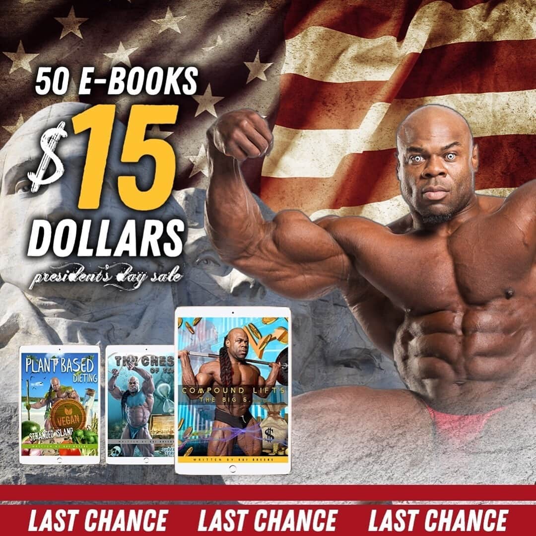 カイ・グリーンのインスタグラム：「PRESIDENTS DAY FINAL CHANCE TO SAVE BIG ‼️  This is the final shot for HUGE savings on my ultimate bundle of FIFTY EBOOKS FOR ONLY $15. The information contained in these books will have you set with dozens of programs to follow and knowledge to absorb over an extended period of time.   Set yourself up for success and grab this deal before it expires ❌  Hit the link in my bio NOW 💯」