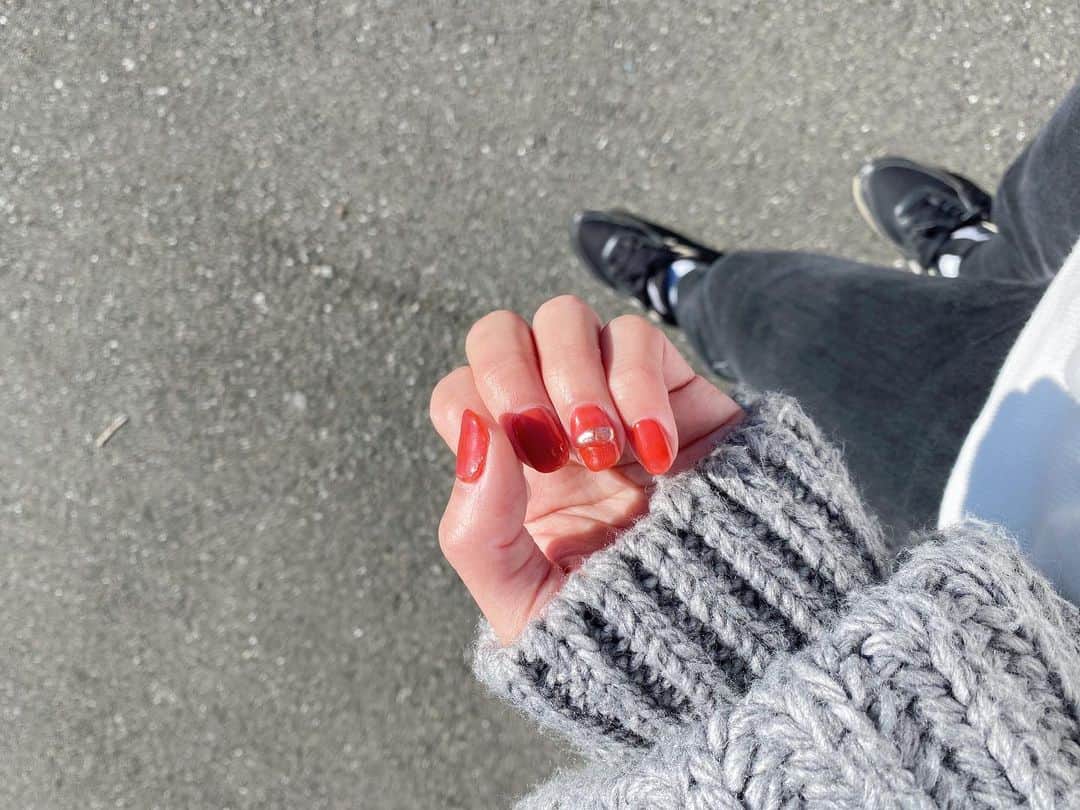 福長優のインスタグラム：「🍊🧡🟠  #nail#ジェルネイル #ジェルネイルデザイン #記録用」