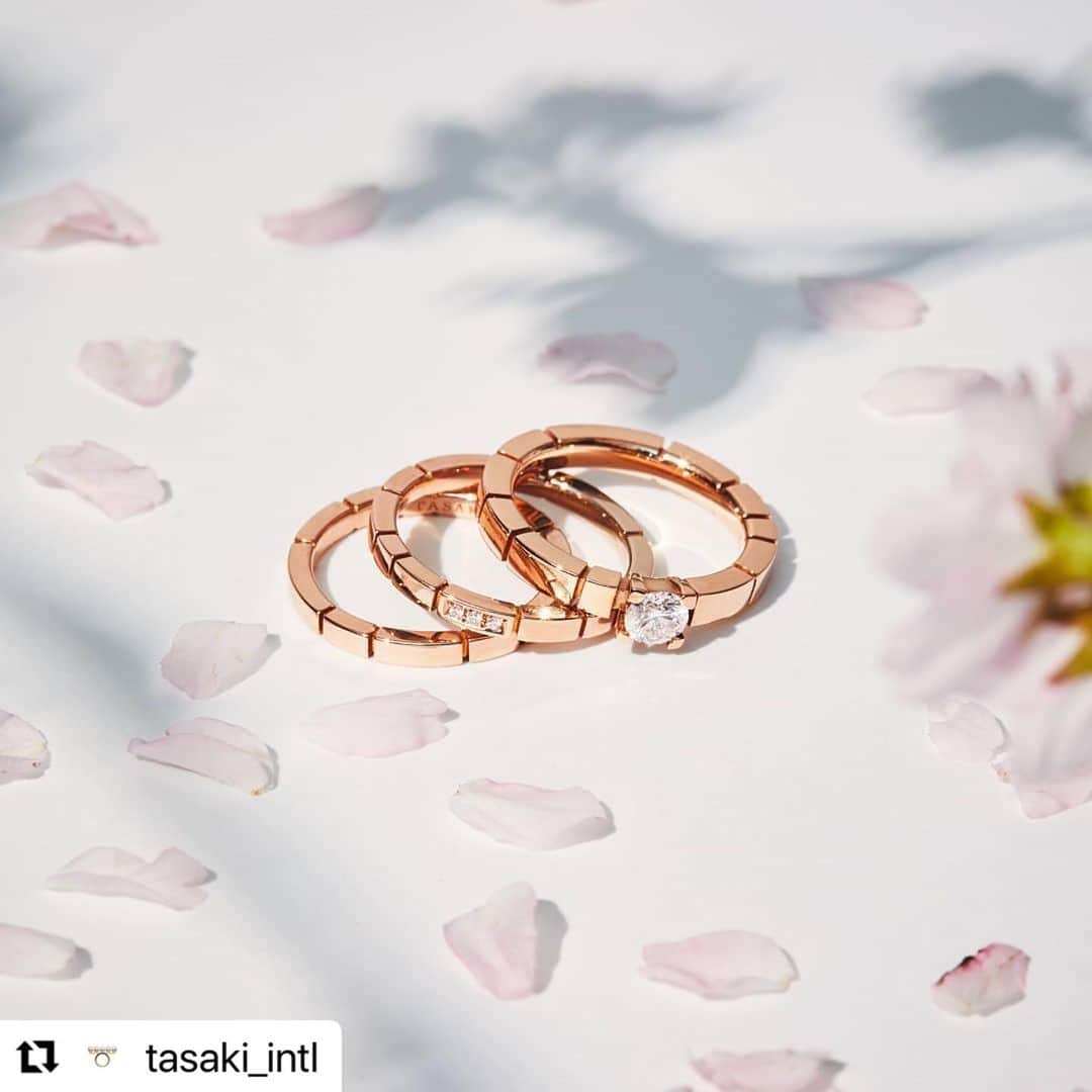 j_paris_bridalさんのインスタグラム写真 - (j_paris_bridalInstagram)「#Repost @tasaki_intl with @make_repost ・・・ Engagement and marriage ring “PIANO” is inspired by a tune played by two in love. The brightness of the SAKURAGOLD™ illuminates the hands. #TASAKI #PIANO #SAKURAGOLD #diamond #Bridal #cherryblossom」2月17日 16時50分 - j_paris_bridal