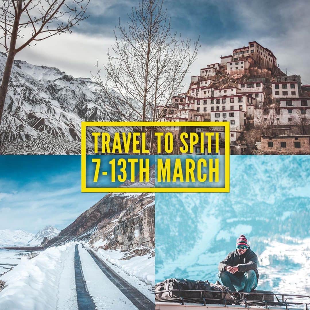 Abhinav Chandelのインスタグラム：「Would you like to travel to Spiti with me this March? Read below for more information. . . . So, I’m leading a trip to Spiti from 7-13th March with @spitiholiday , and nine of you can join me for this road trip to experience a life in Spiti winters, while also witnessing the magnificent beauty of Himalayas.  It’s a road trip, where we start from Shimla, crossing different mountain landscapes of Himachal to reach snowclad Spiti, exploring it at our pace and capturing the finest of sights present there.  This trip is also done in collaboration with a local company that has suffered during the lockdown as Spiti was closed for tourists, for almost a year. And helping them revive their operations. . . . To book your slot for this adventure, just whatsapp on this number +918626988979, and click on the link in my about me to learn more about this trip.」