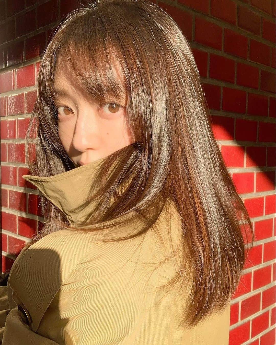 のインスタグラム：「: 髪が伸びたので、ハイライトの メンテナンスをしに恵比寿の @peakshair.jp へ行ってきました🤗 写真🤳🏻ちょっと西日が強かった☀️ : よく質問を頂く私のヘアカラーに ついて書いてみました🌸 ⬇️ 地毛が明るいので全体は染めずに ハイライトでカラーをしています❤︎ 表面の髪の毛はブリーチせずナチュラルに ハイライトを入れて、耳上にインナーカラーで ブリーチハイライトを入れています♪ 全体の色味はベージュ系です♪ 担当の @colorist_kijima_kenji さんによると、 「もともとの髪色や髪質によって、同じように ならない場合もあるので担当の美容師さんに 相談してみて下さい」だそうです。 #peaks #hairsalon #haircolor #hairstyle  #ピークス恵比寿 #美容室 #ヘアカラー #ハイライト」