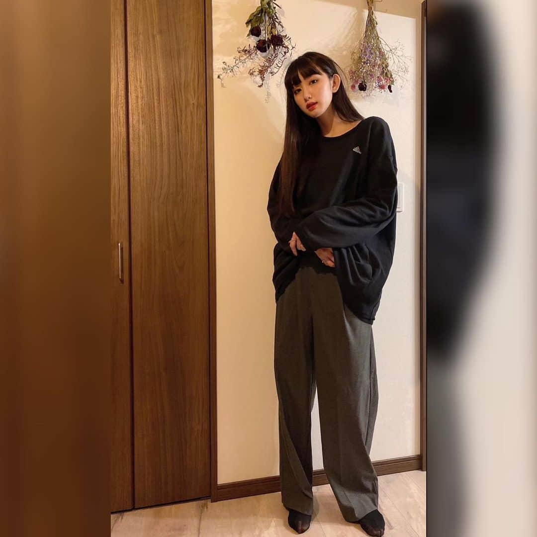 黒田瑞貴のインスタグラム：「ゆるっと #adidas  #fashion #ootd #ootdfashion  #zara #zarawomen」