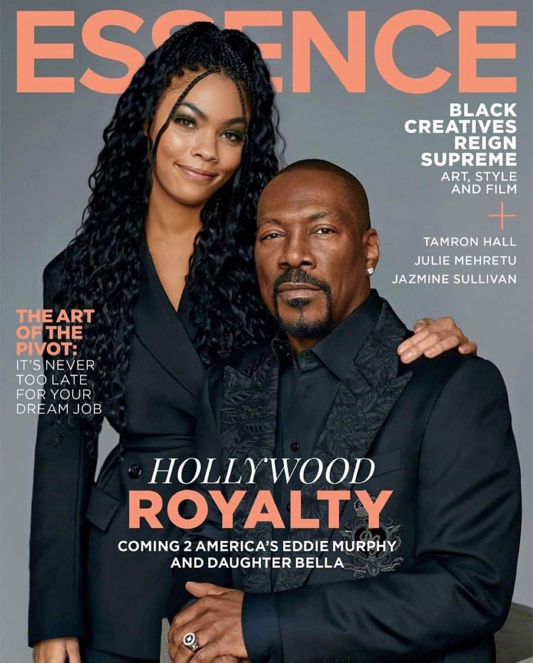 ニコール・ミッチェル・マーフィーのインスタグラム：「I’m so proud of my @bellamurphy._ . Everyone checkout out my baby girl on the cover of essence with her father.... Repost from @bellamurphy._ • 🤯THIS IS INSANE!!🤯Thank you @essence @kwakualston @reginarrobertson @makeupbyvera7 @staceykutzlive @aliasimonestyle @matinkazemi_ @bria_murphy @jacimichelle_ #coming2america #movie #classic」