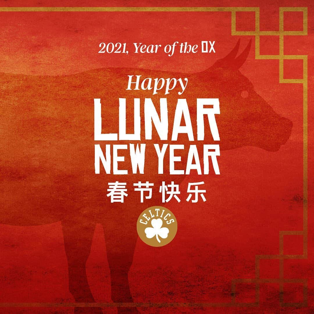 ボストン・セルティックスさんのインスタグラム写真 - (ボストン・セルティックスInstagram)「Welcome to the Year of the Ox 🐂 Swipe through to see which #lunarnewyear traits correspond to our 2021 roster ⏩」2月18日 4時17分 - celtics