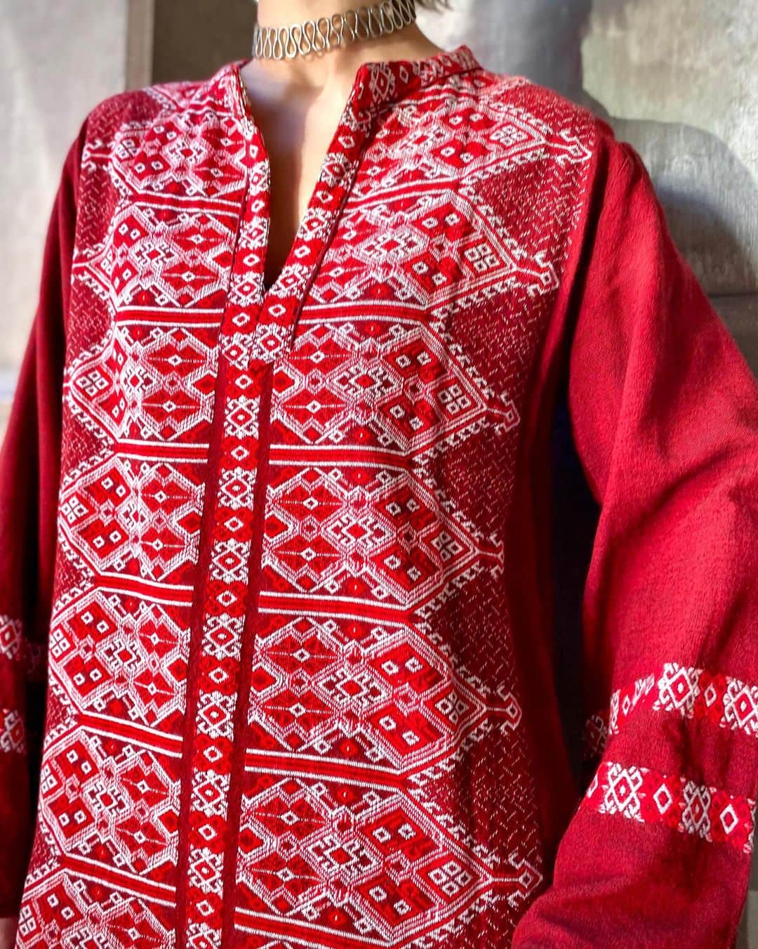 のインスタグラム：「Embroidery Items  New Arrival 🔴 個性豊かな刺繍アイテムが入荷しております。  “1970s Greek Embroidery Dress”」